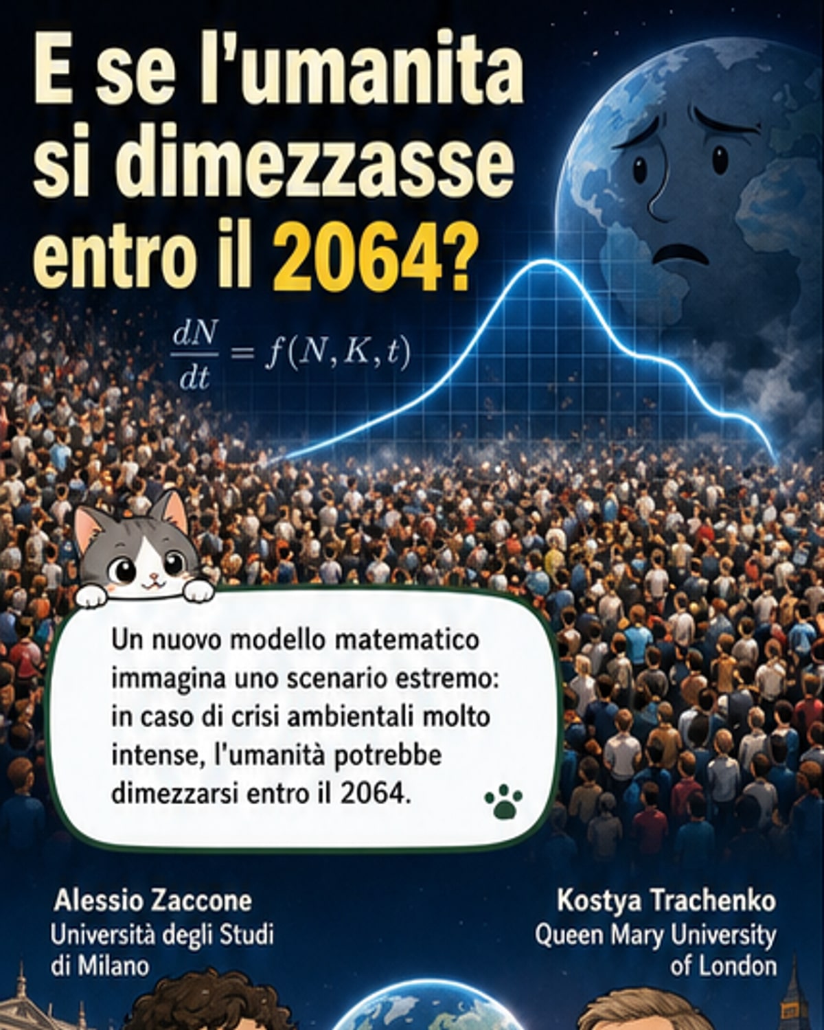 Popolazione mondiale a rischio dimezzamento