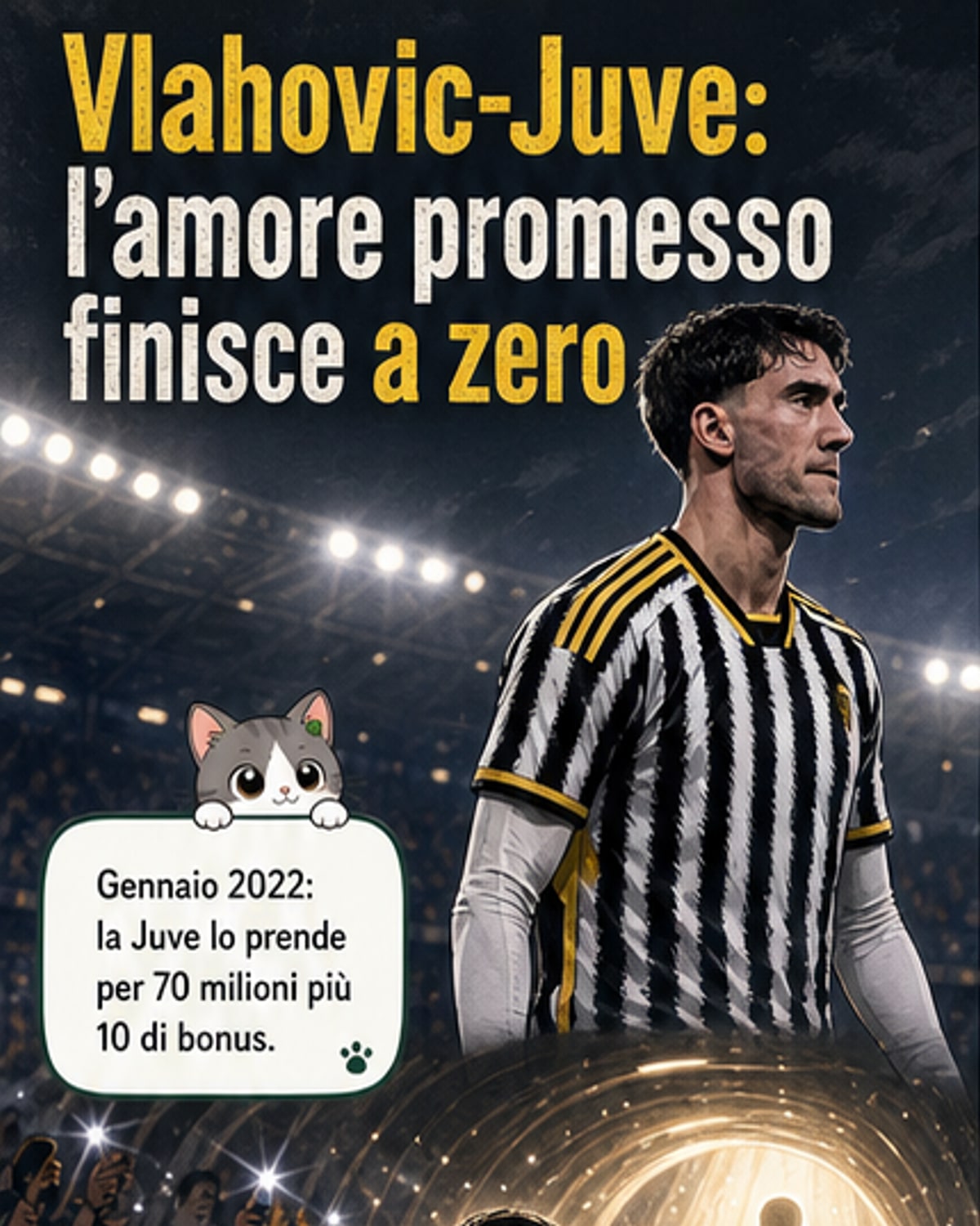 Vlahovic lascia la Juve a zero