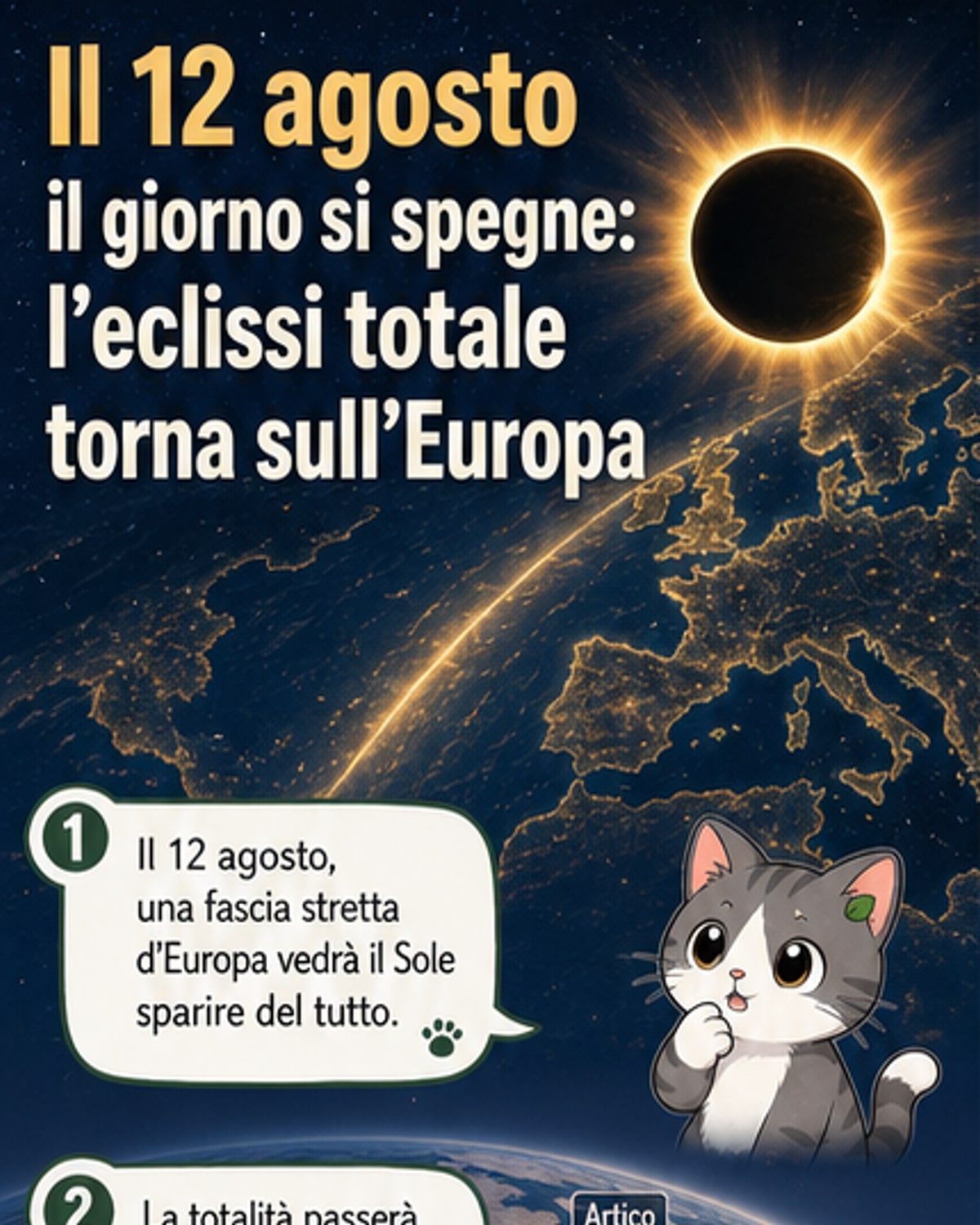 Eclissi solare totale il 12 agosto
