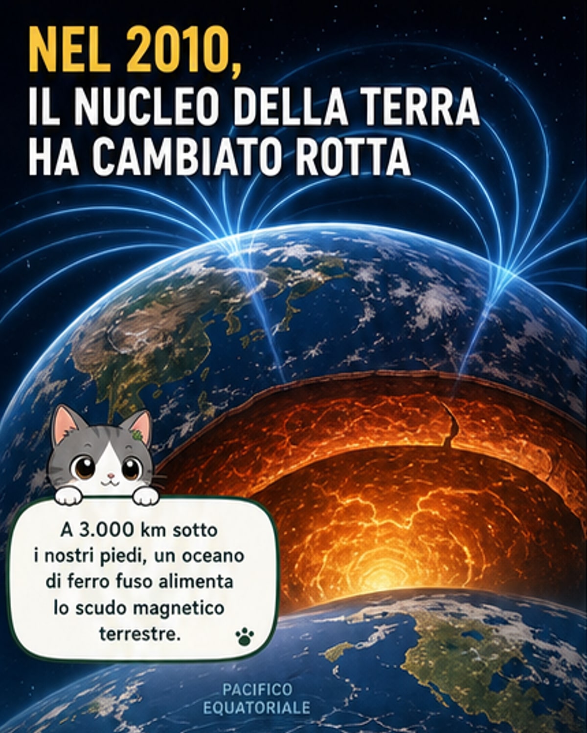 Il cuore della Terra ha cambiato direzione