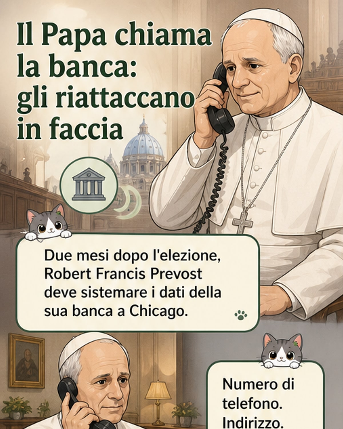 Il Papa chiamò la banca, ma gli riattaccarono