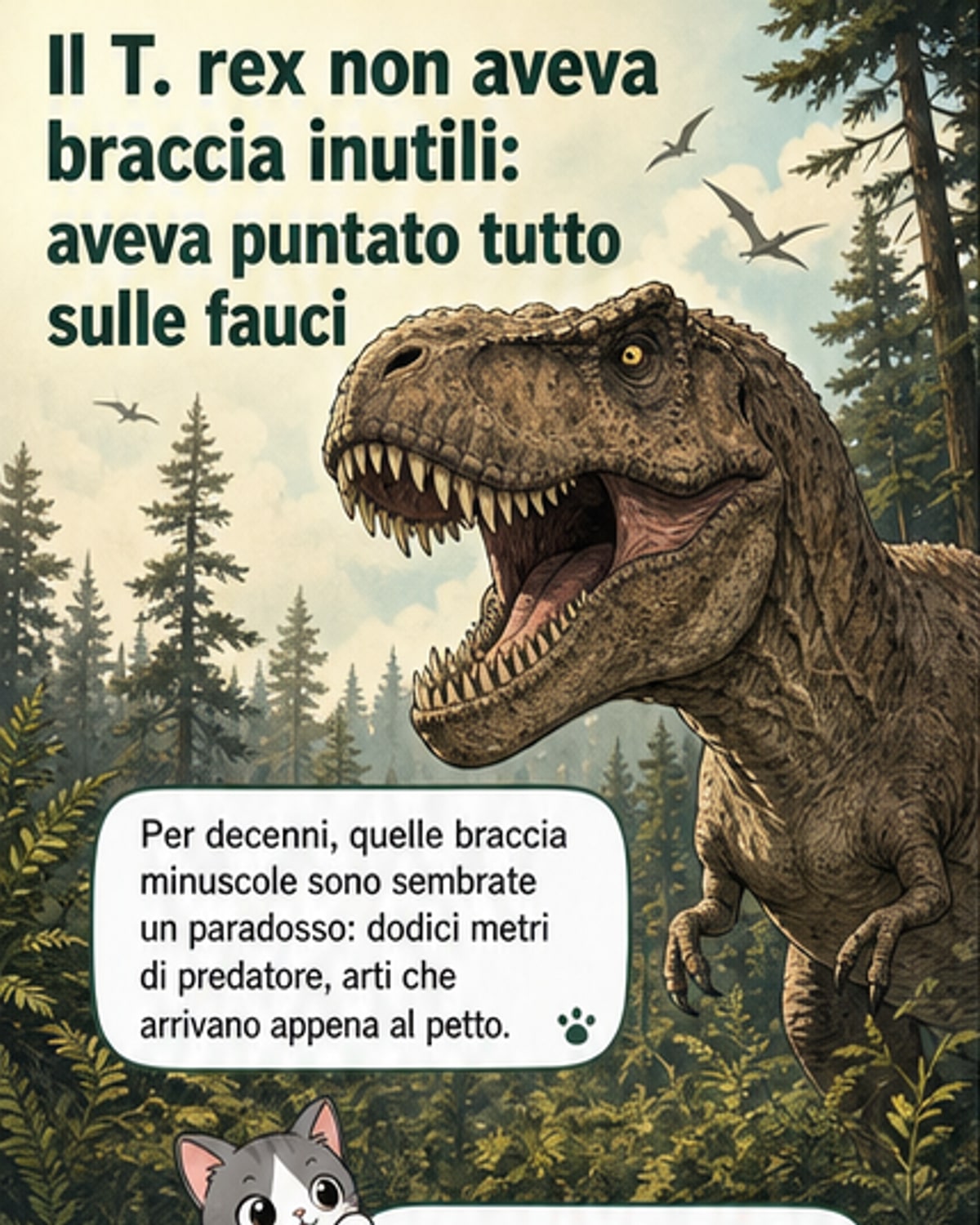 Perché il T. rex aveva braccia così corte?