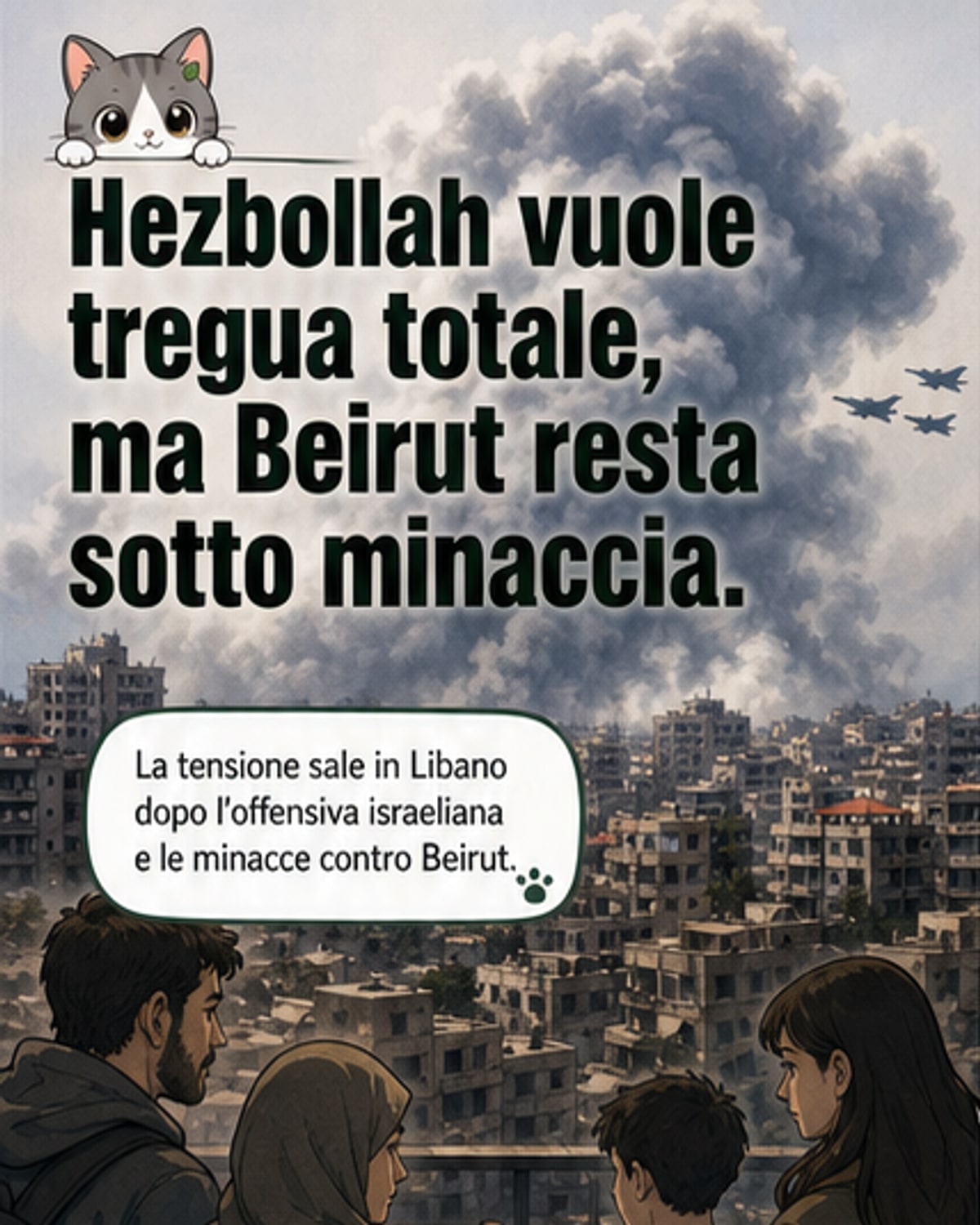 Hezbollah accetta tregua, Usa media