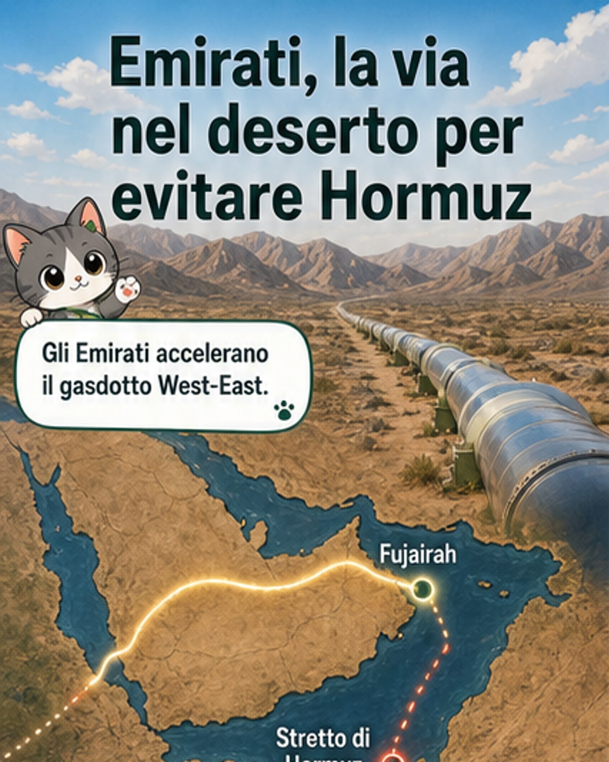 Emirati accelerano il gasdotto per bypassare Hormuz