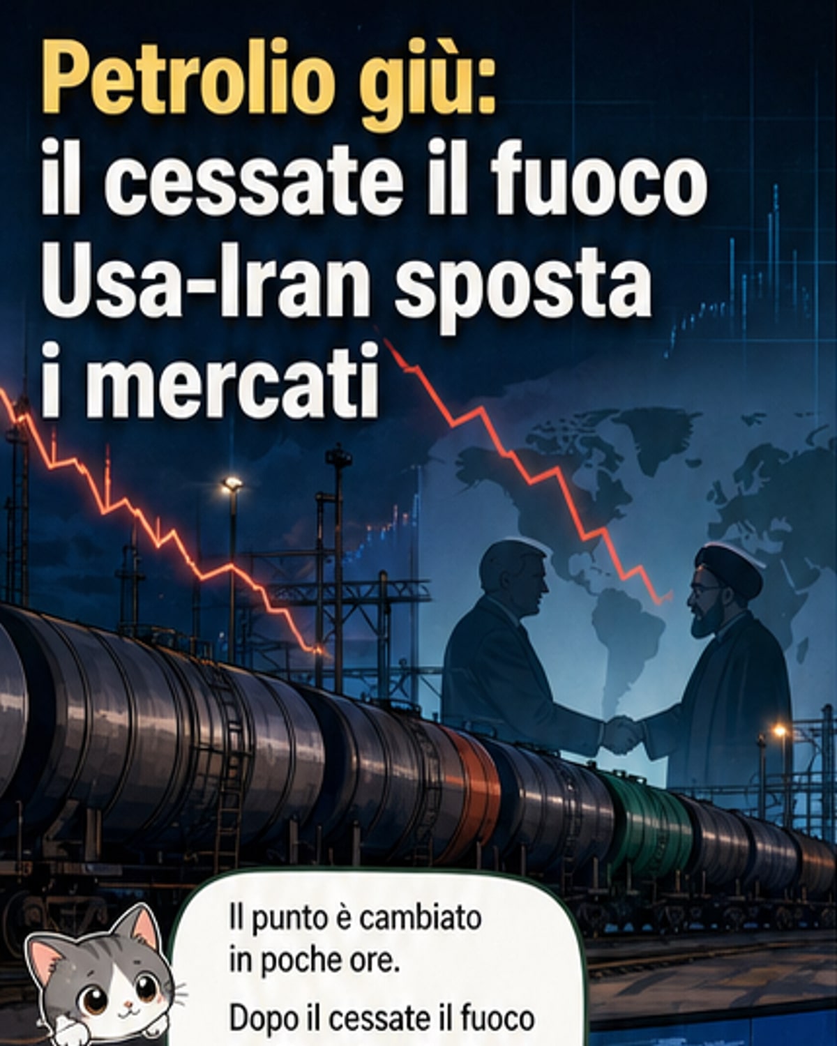 Petrolio in crisi dopo l'accordo Usa-Iran