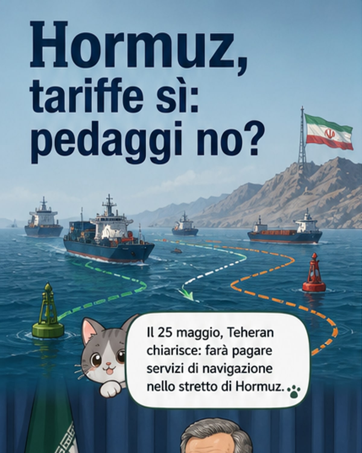 Iran impone tariffe nello Stretto di Hormuz