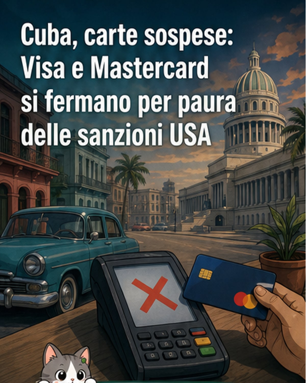 Cuba ferma Visa e Mastercard per sanzioni Usa