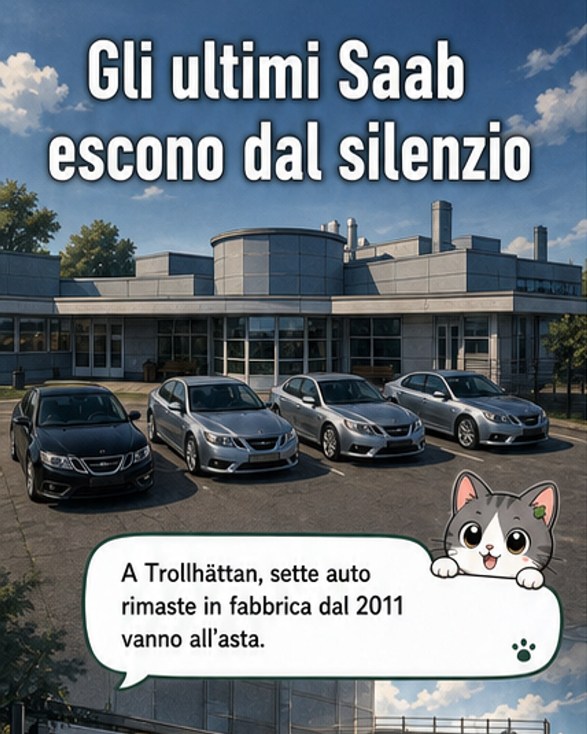 Saab, l’ultima asta dei modelli rimasti in fabbrica