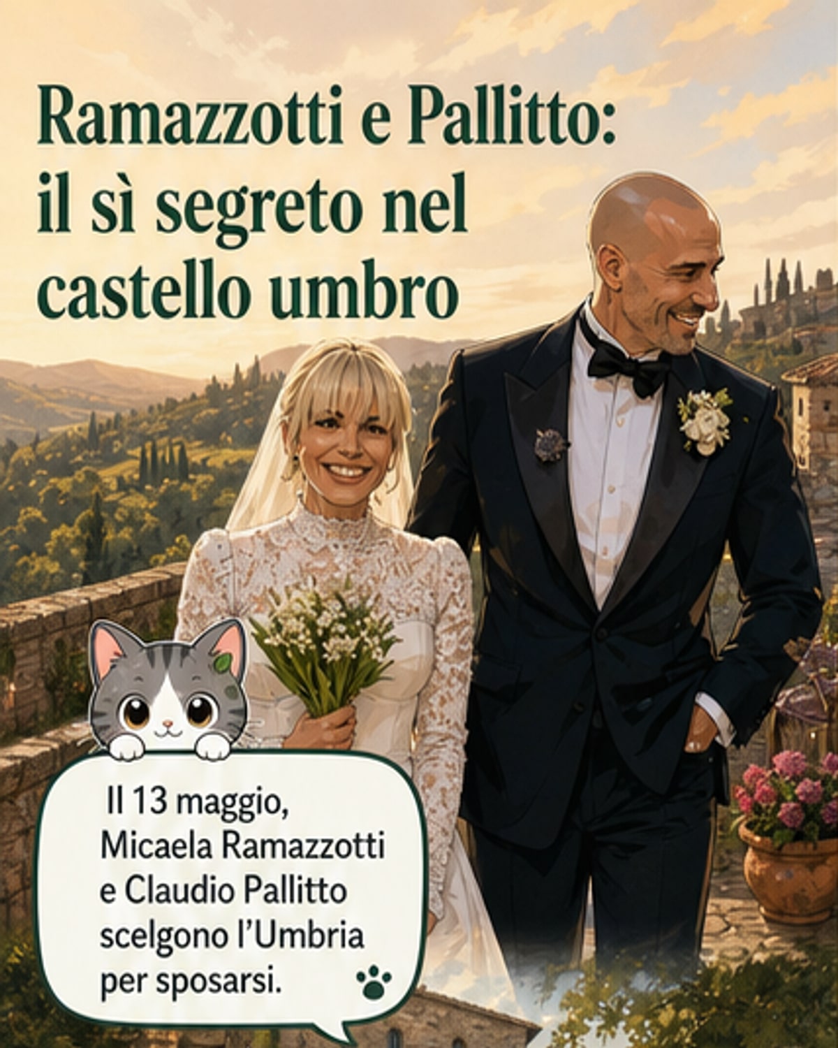Micaela Ramazzotti e Claudio Pallitto si sono sposati