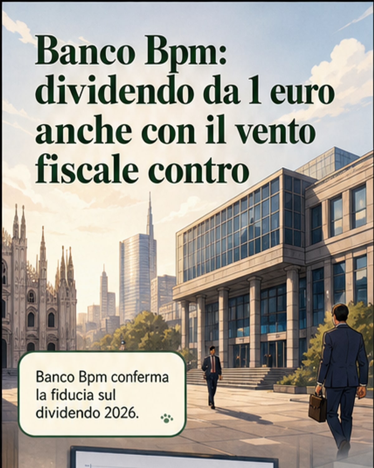 Banco BPM punta a dividendo da 1 euro