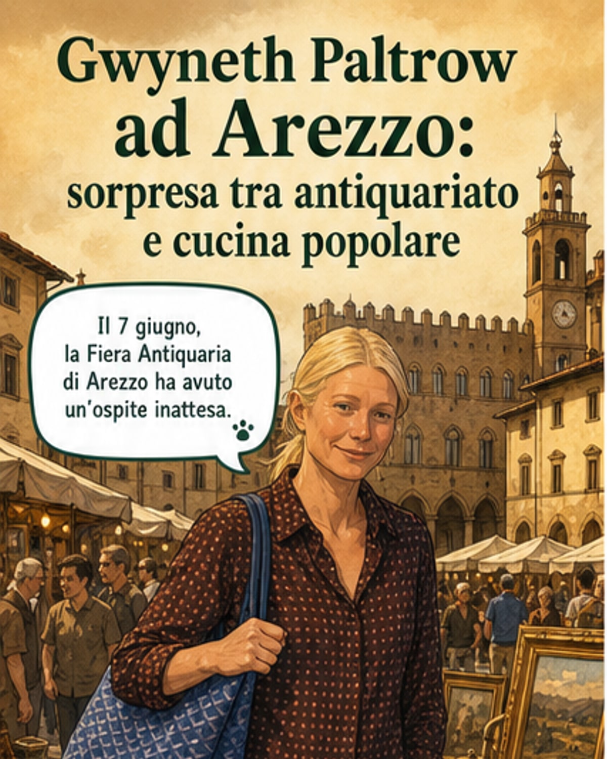 Gwyneth Paltrow in Toscana per una fiera