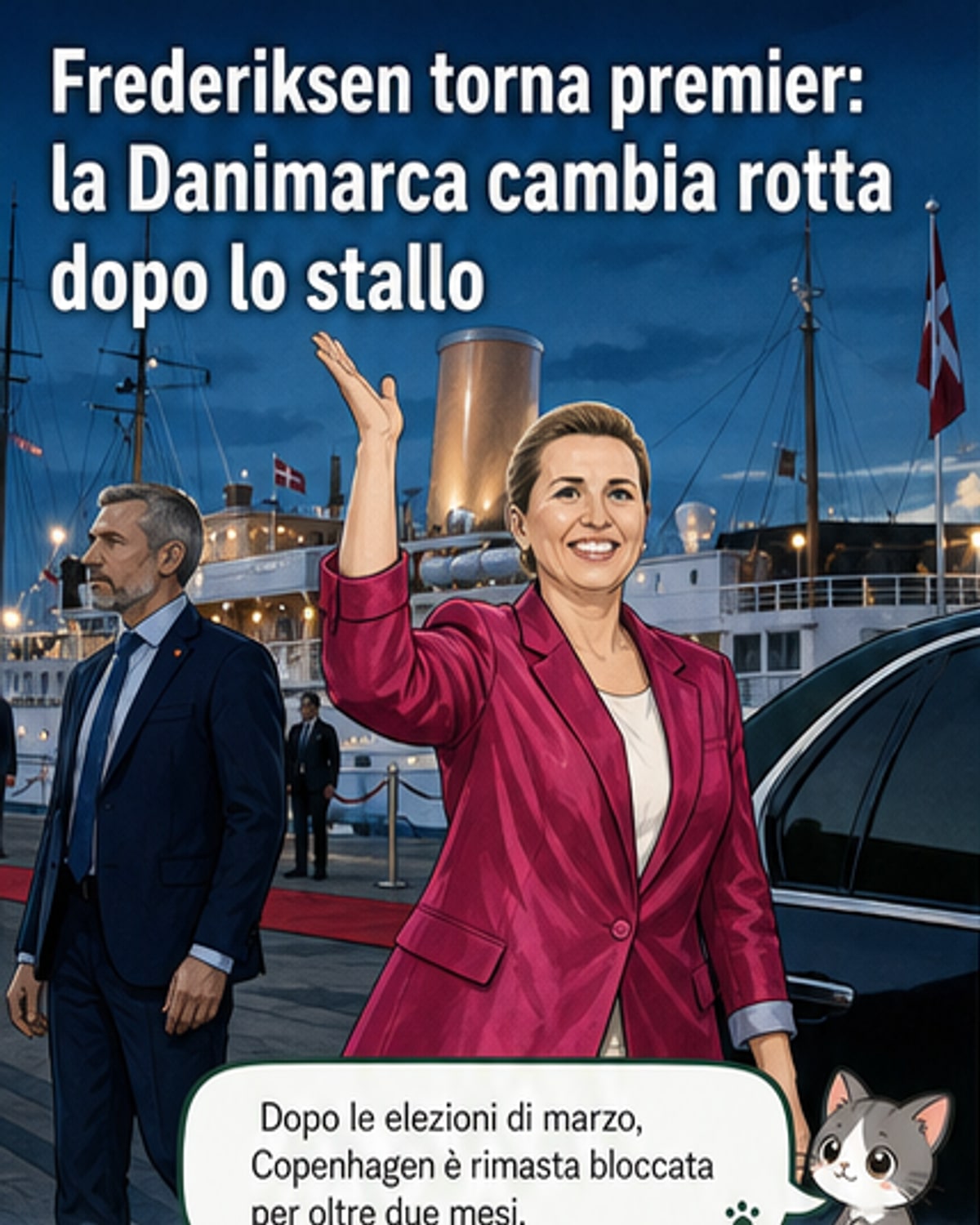 Frederiksen guida la Danimarca per la terza volta