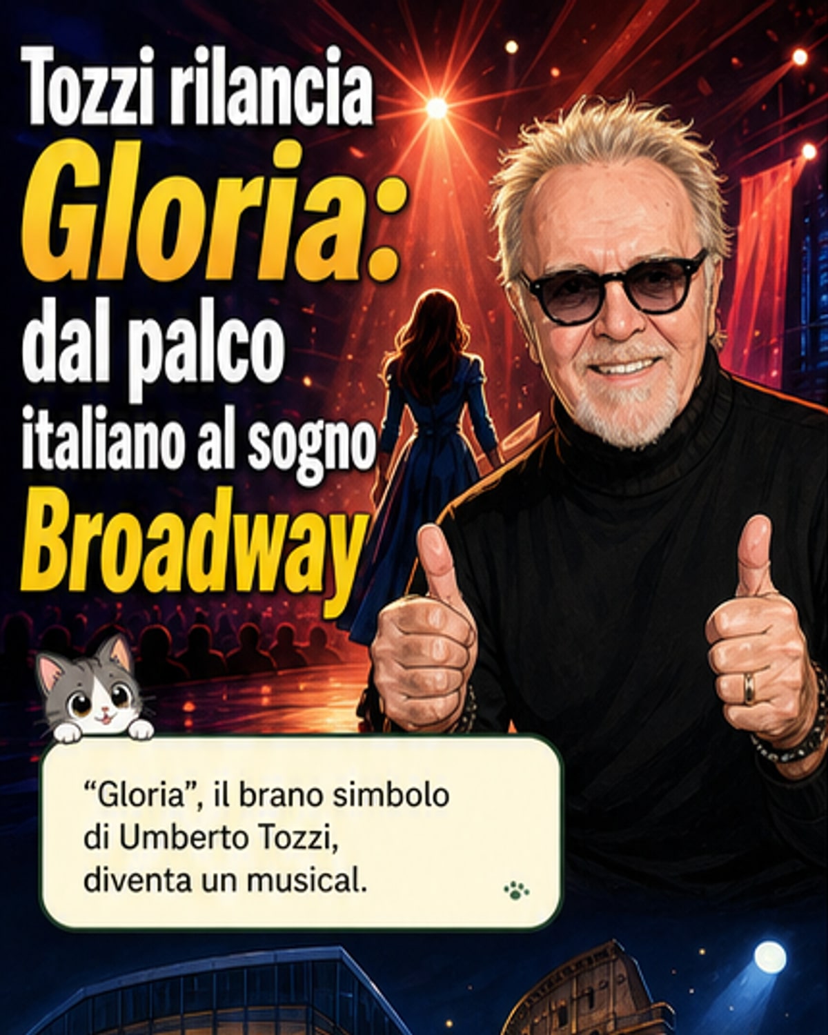 Umberto Tozzi lancia il musical 'Gloria'