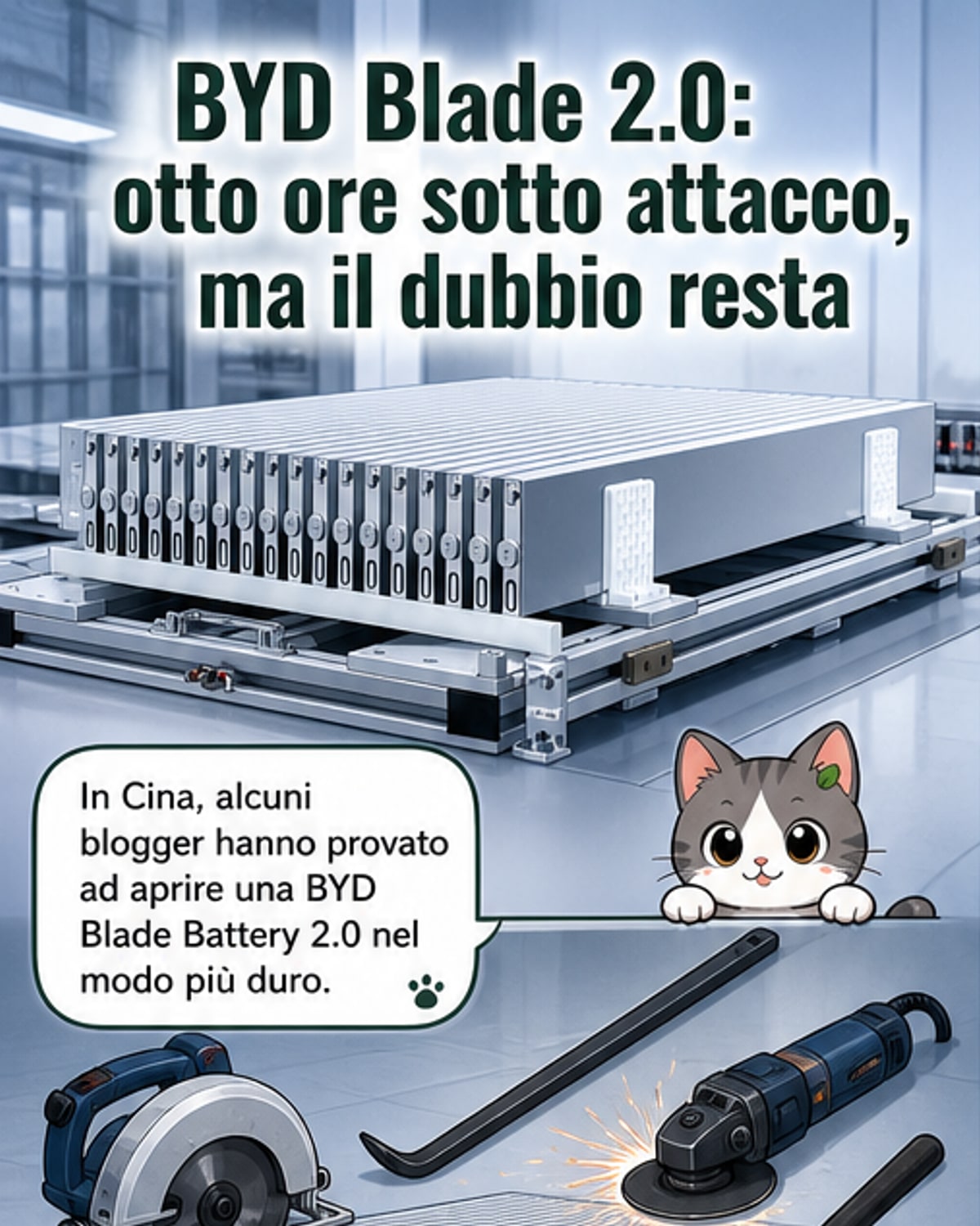 Batteria BYD sopravvive a 8 ore di attacco