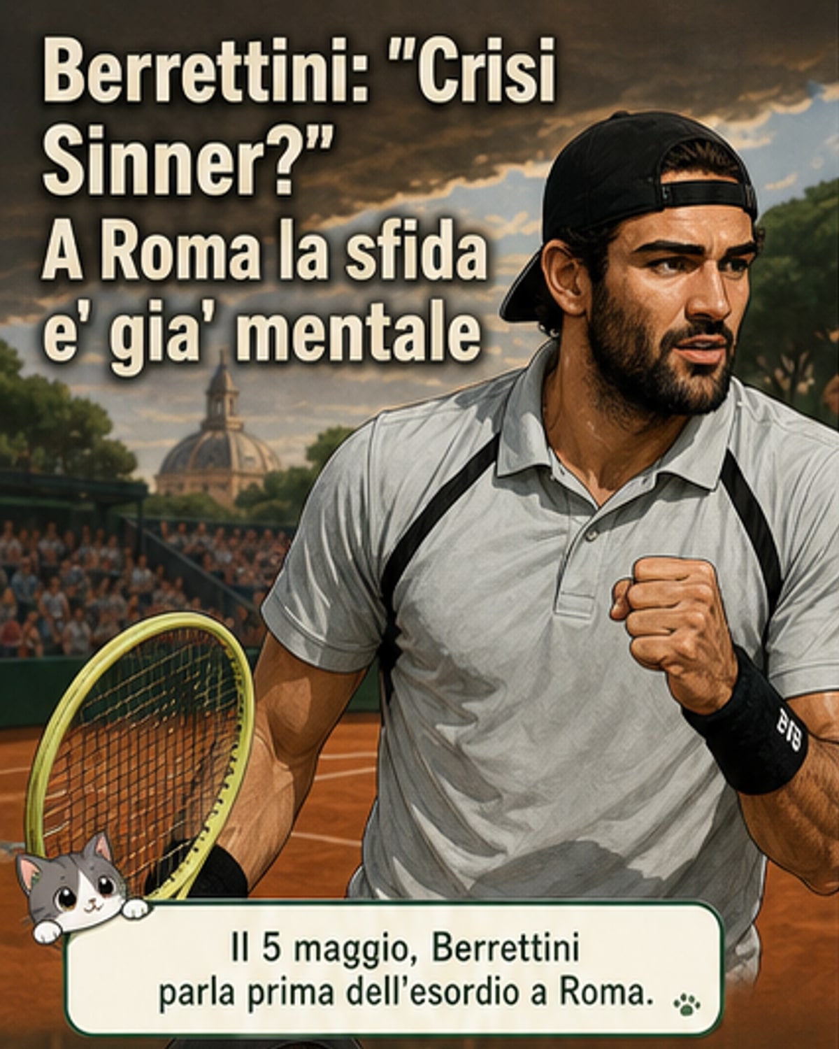 Berrettini su Sinner: «È su un altro livello»