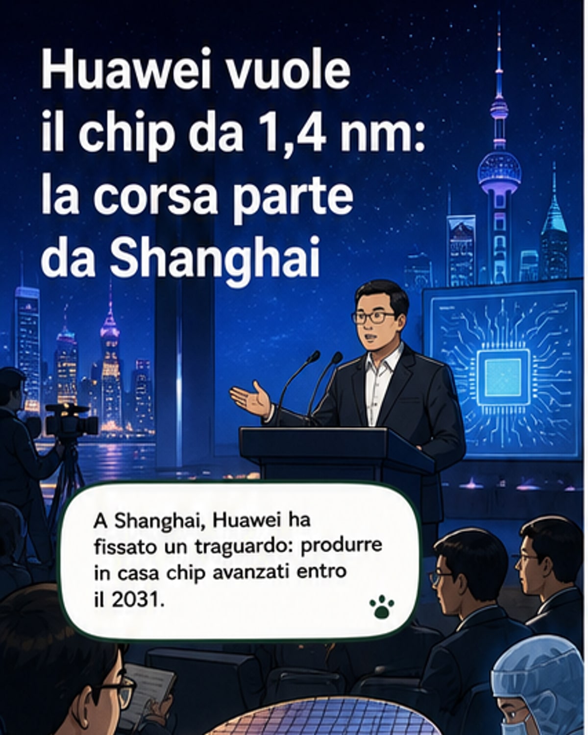 Huawei punta ai chip da 1,4 nm entro il 2031