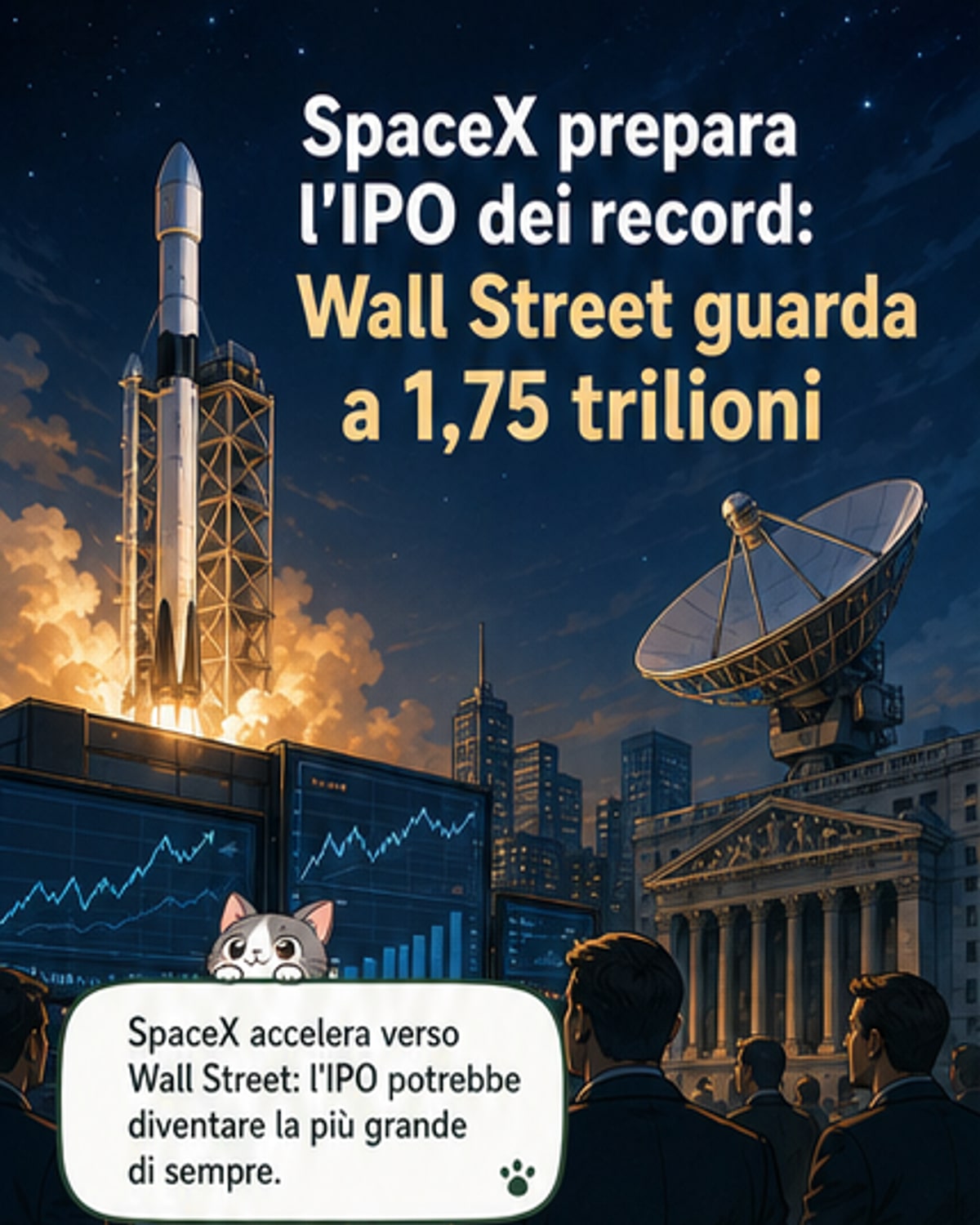 SpaceX verso la quotazione da 1,75 trilioni