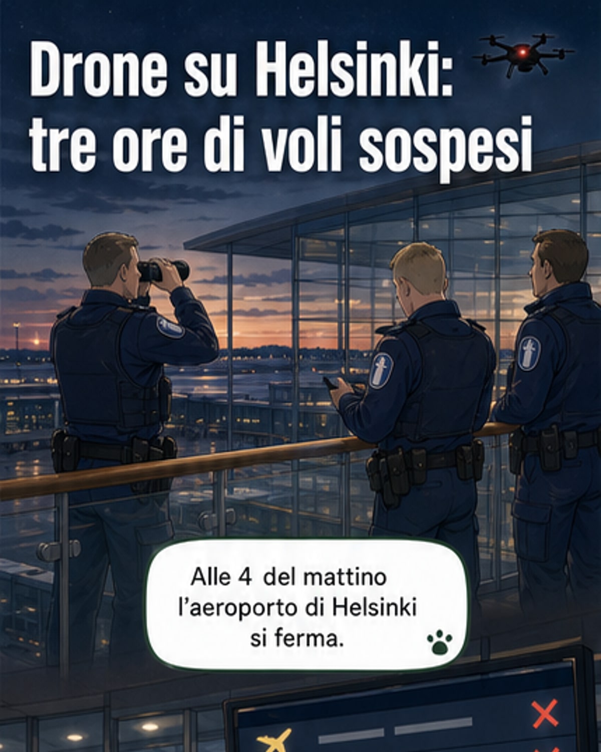 Drone nello spazio aereo, voli sospesi