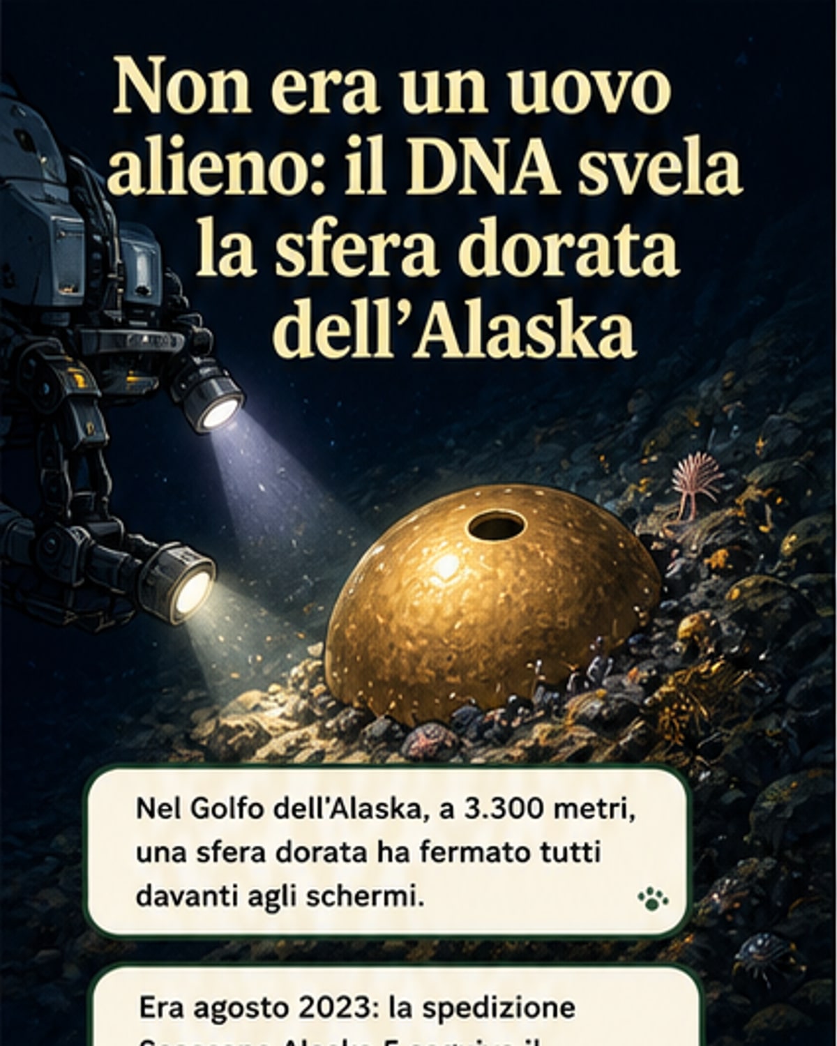 La sfera dorata dell'Alaska ha un inquilino antico