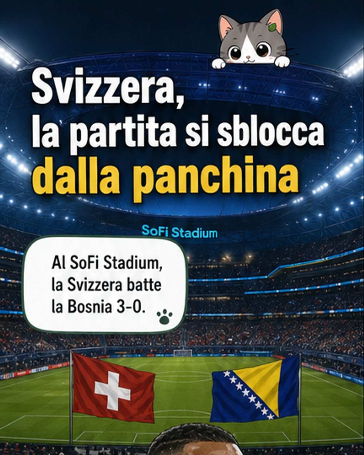 Svizzera batte Bosnia 3-0