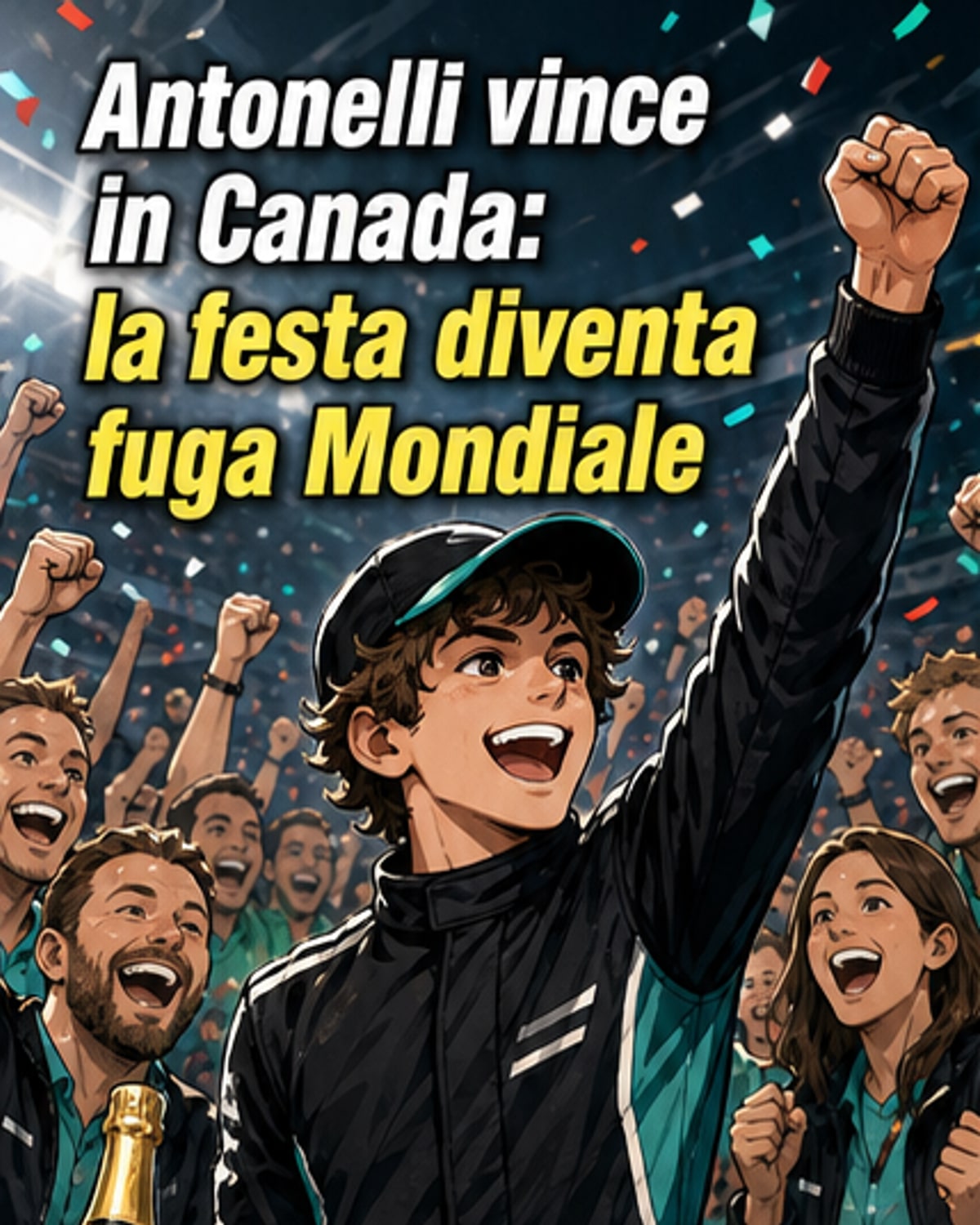 Antonelli trionfa in Canada e festeggia