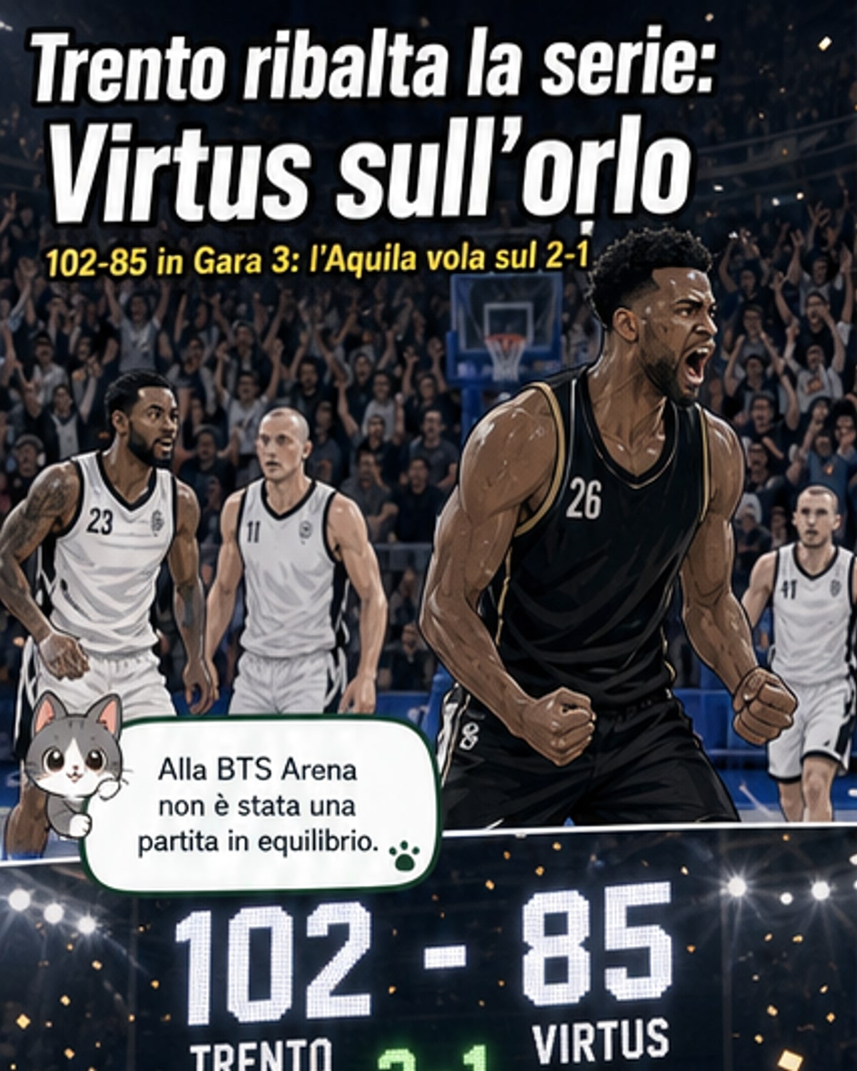Trento domina e va in vantaggio