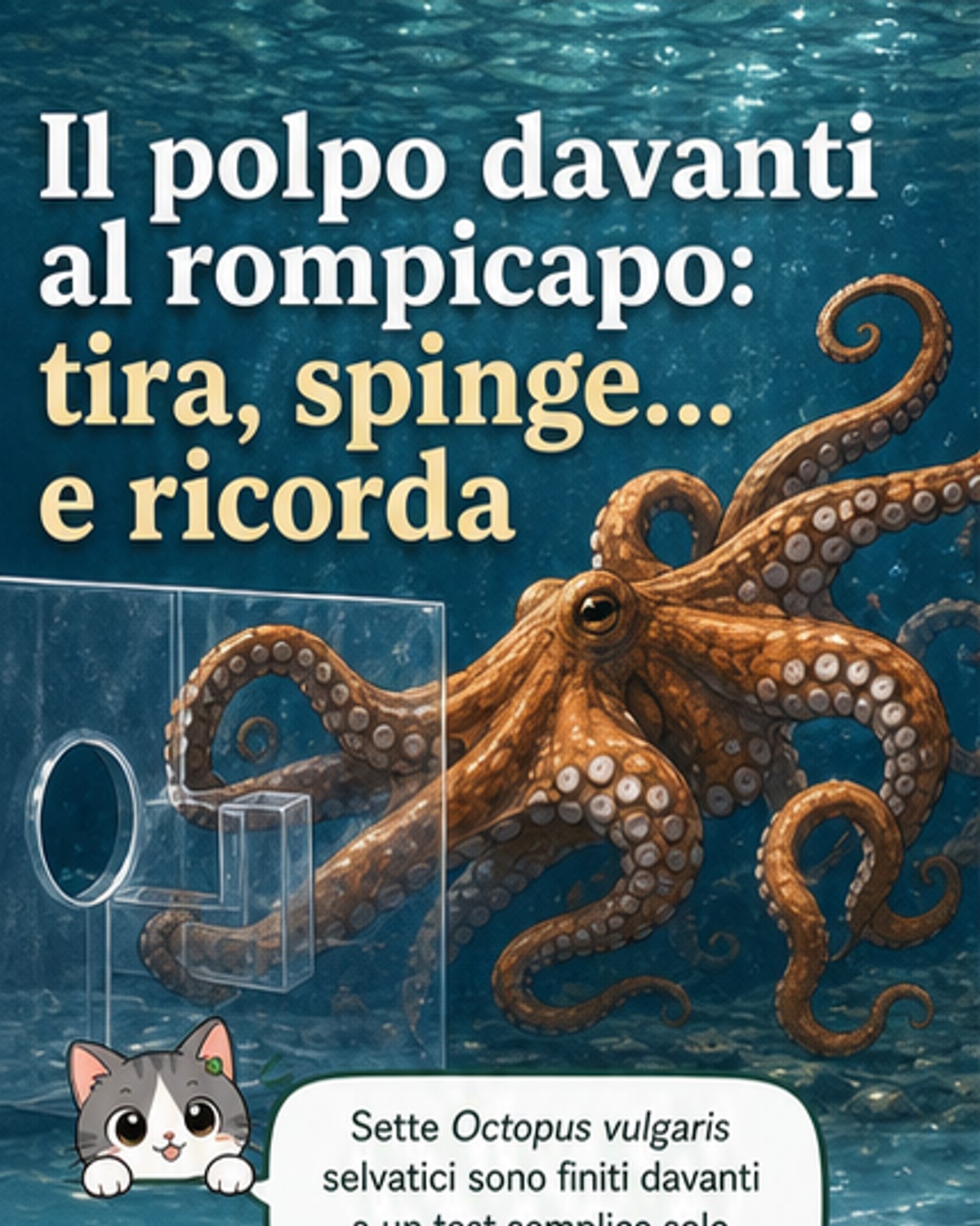 Polpi risolvono rompicapi e ricordano per mesi