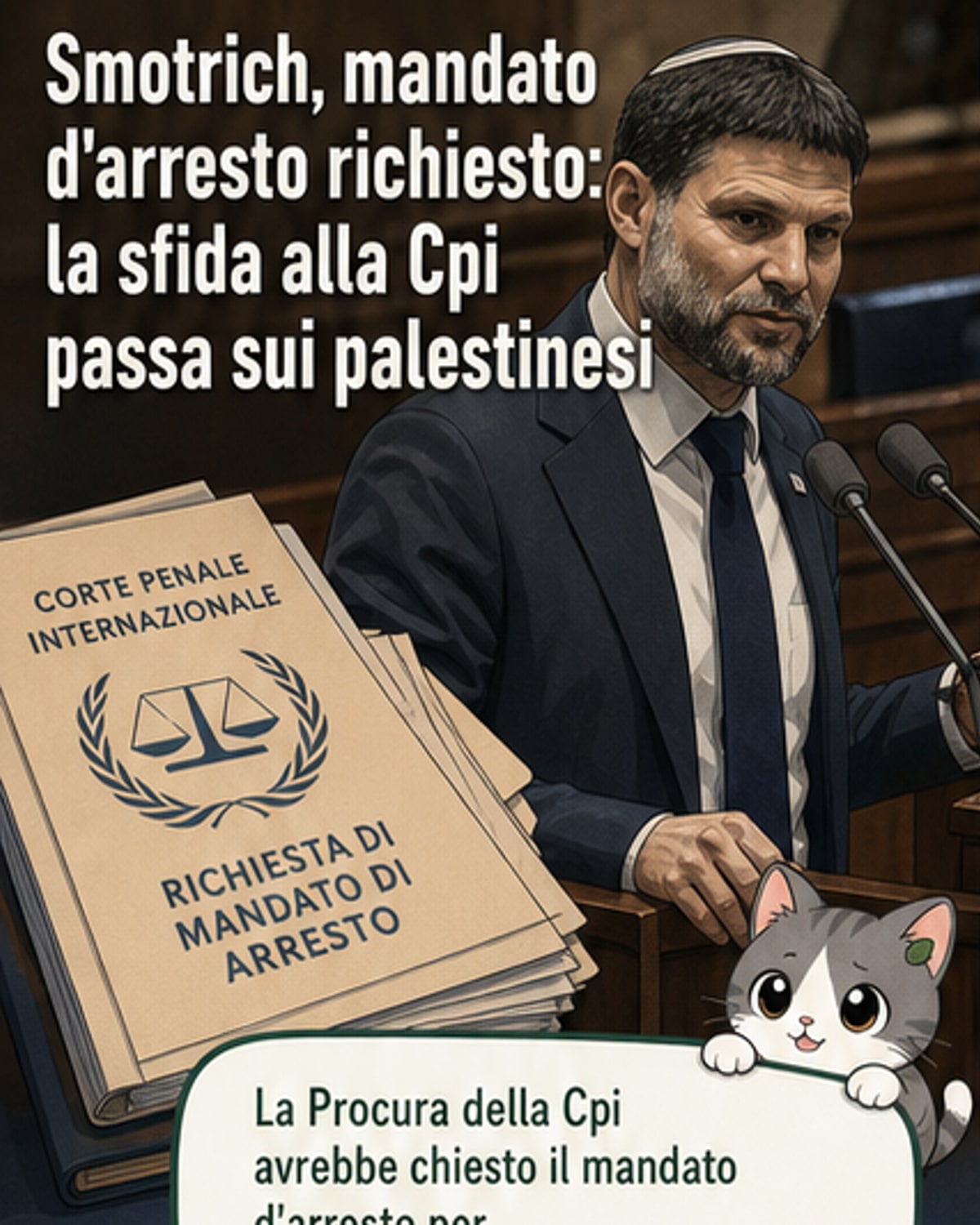 Mandato per Smotrich, accuse di crimini contro l’umanità