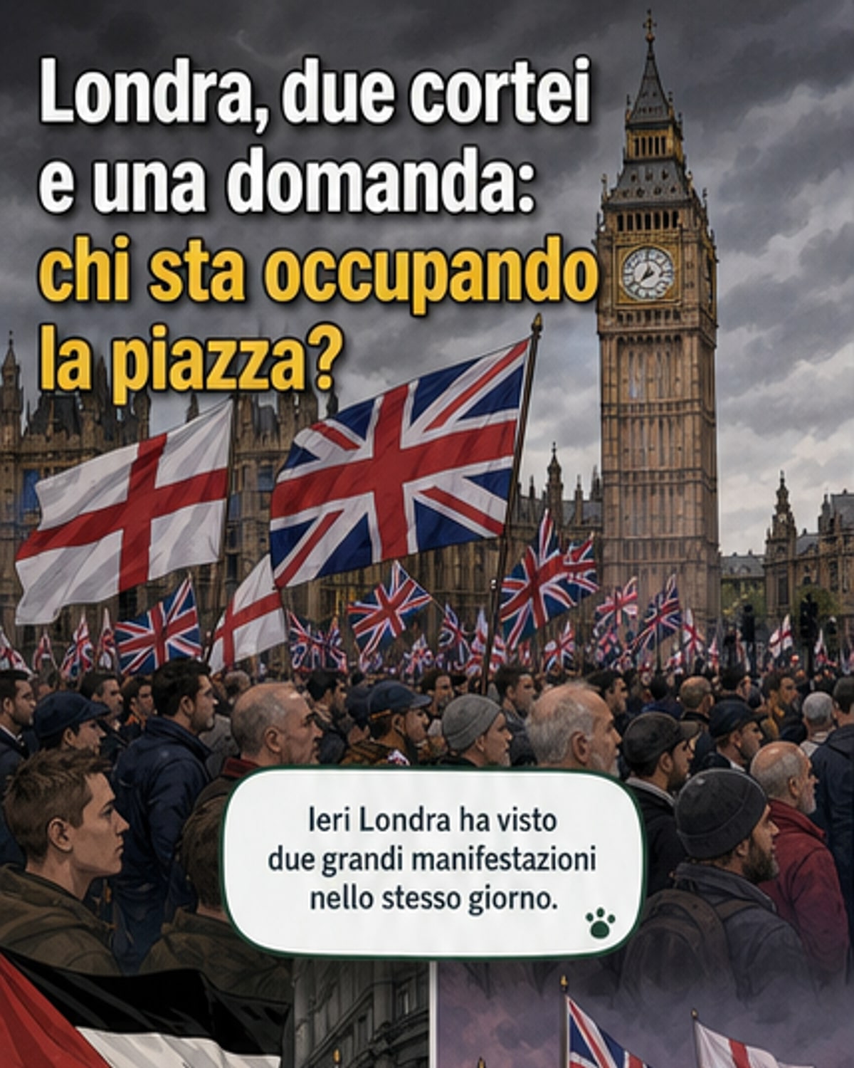 Robinson guida 50mila neofascisti a Londra