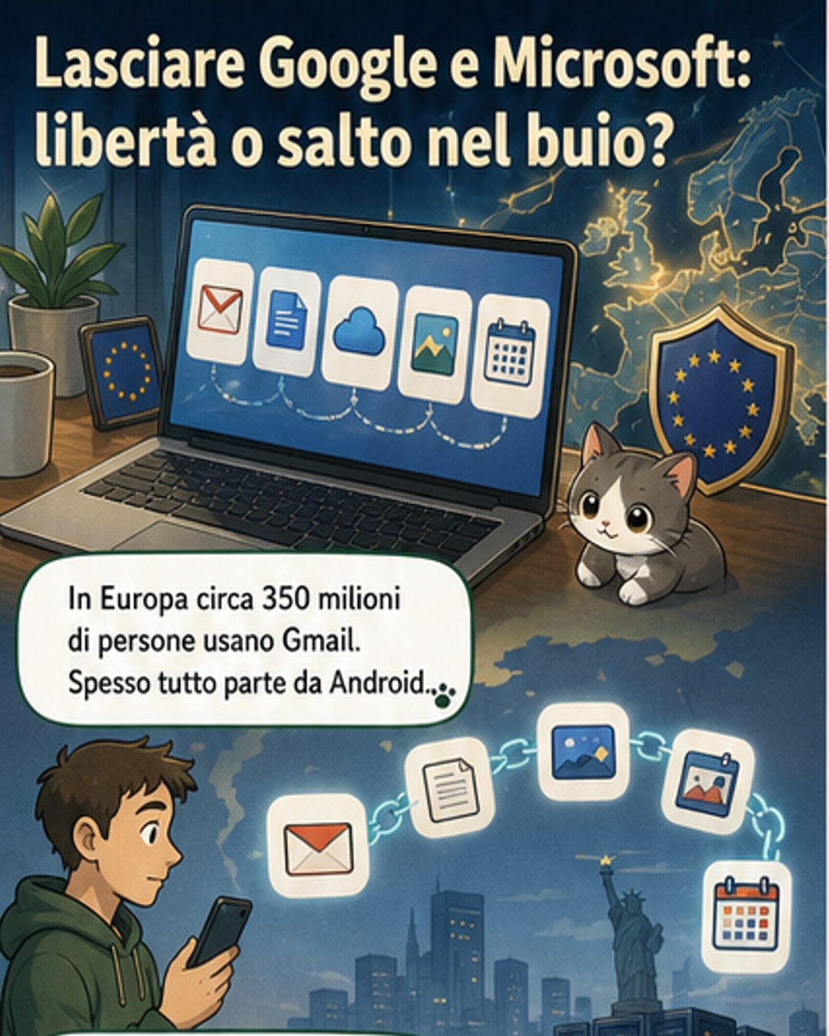 Addio a Google e Microsoft? Ecco le alternative europee