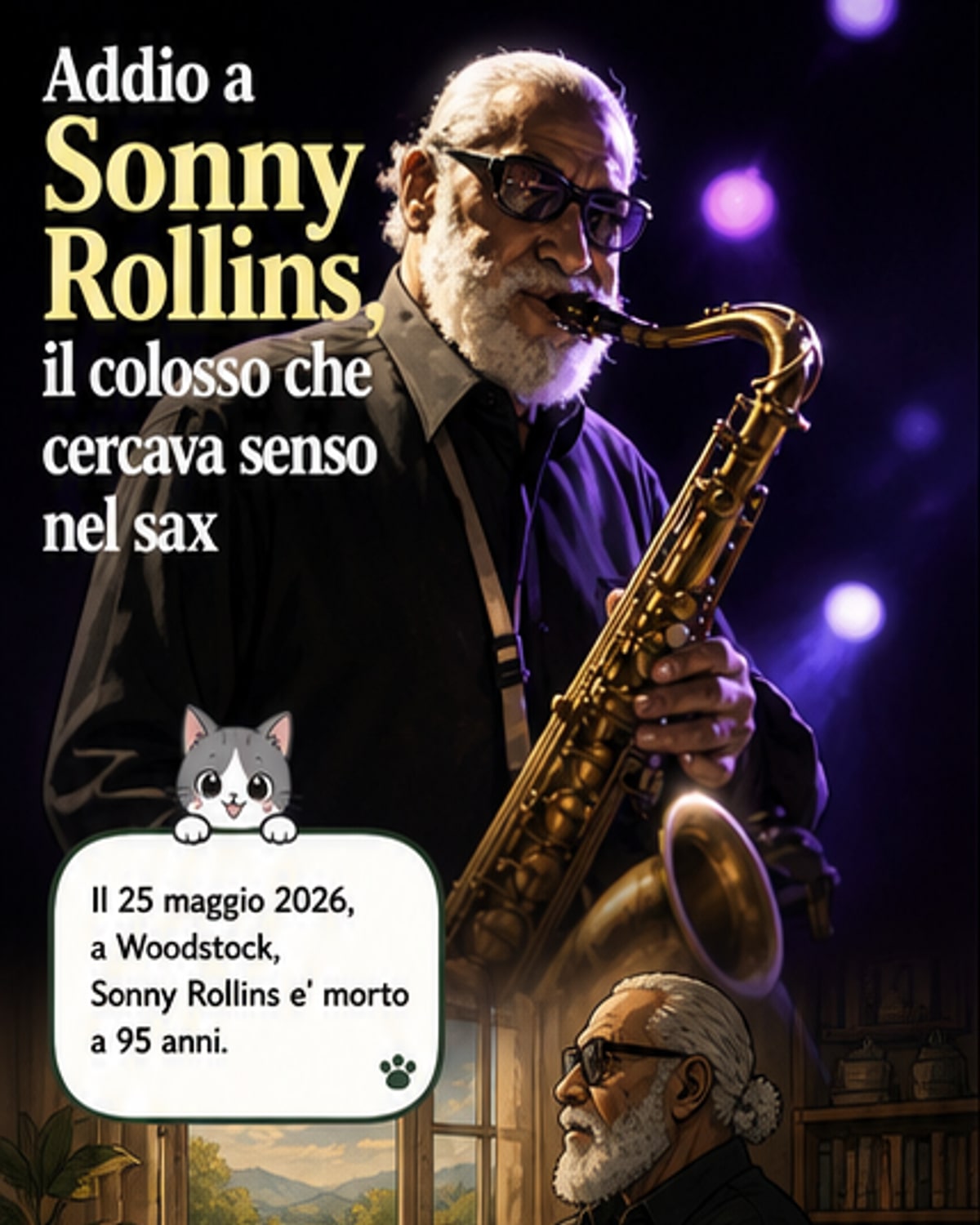Addio a Sonny Rollins, leggenda del jazz