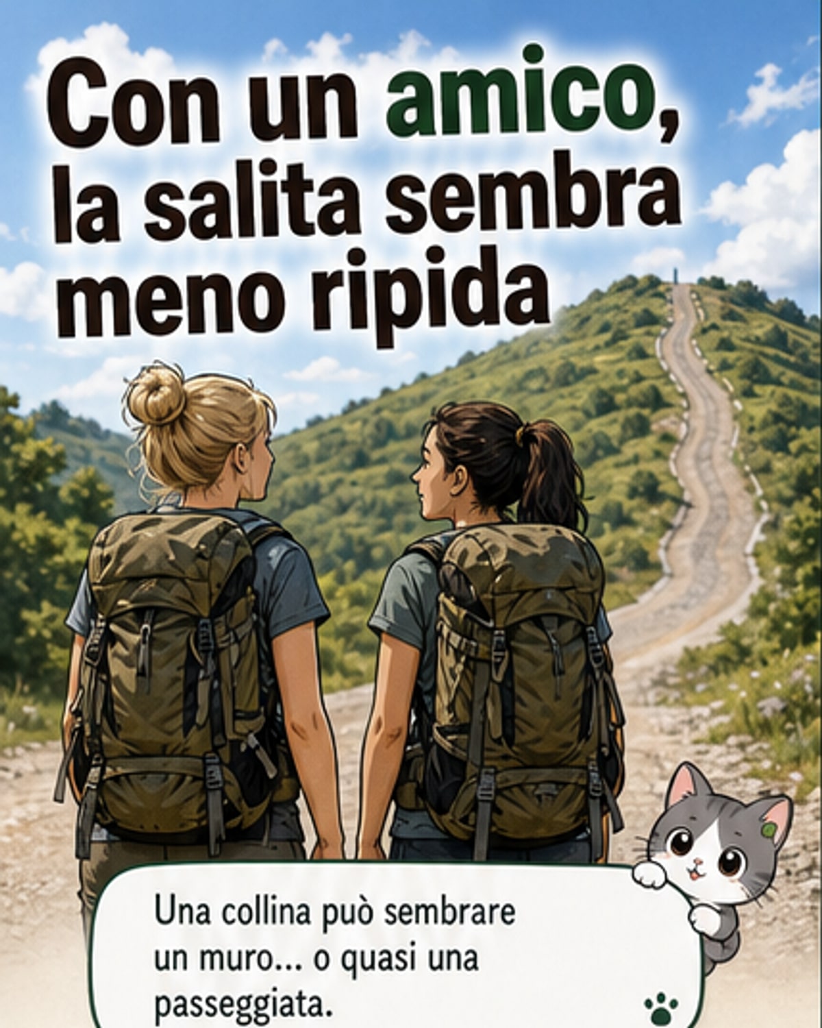 Un amico vicino cambia la percezione