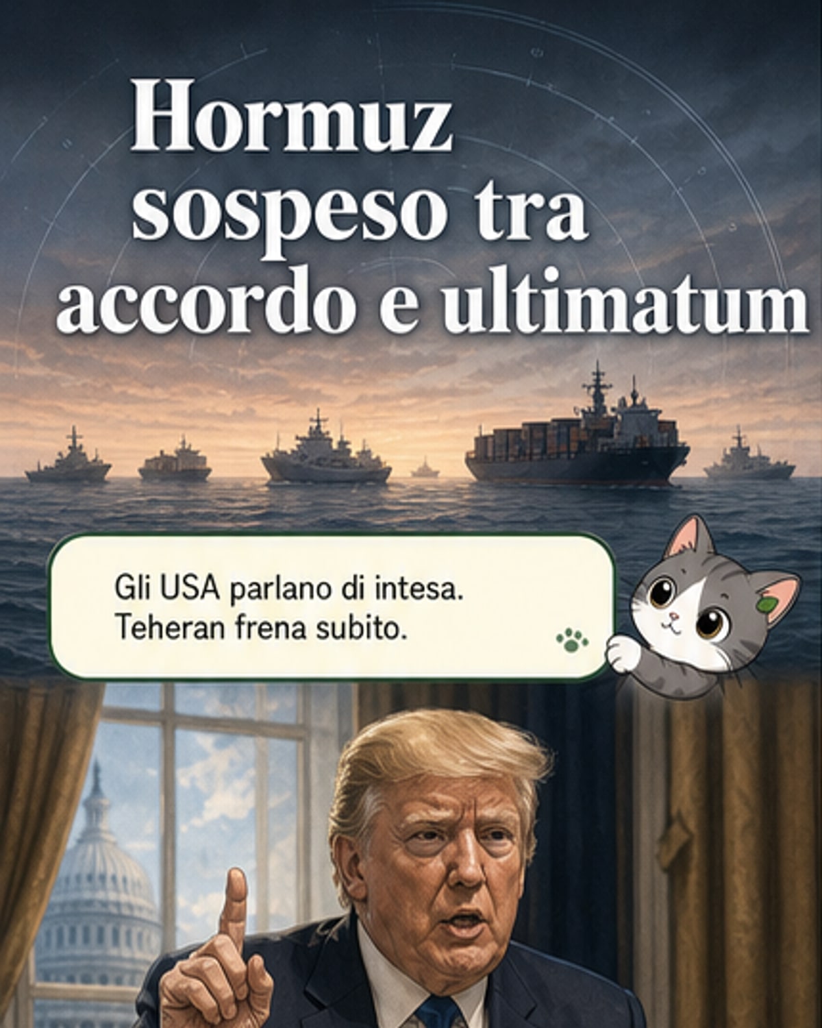 Trump sospende missione a Hormuz