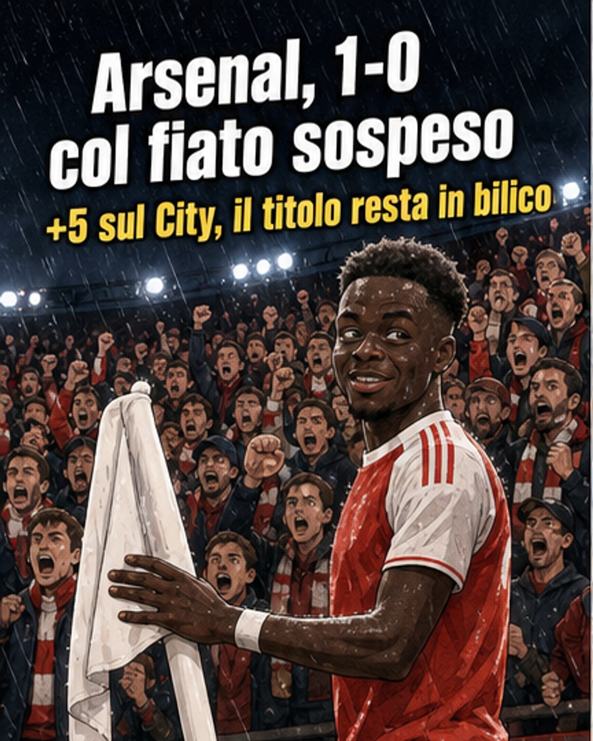 Arsenal vince 1-0, sogna lo scudetto