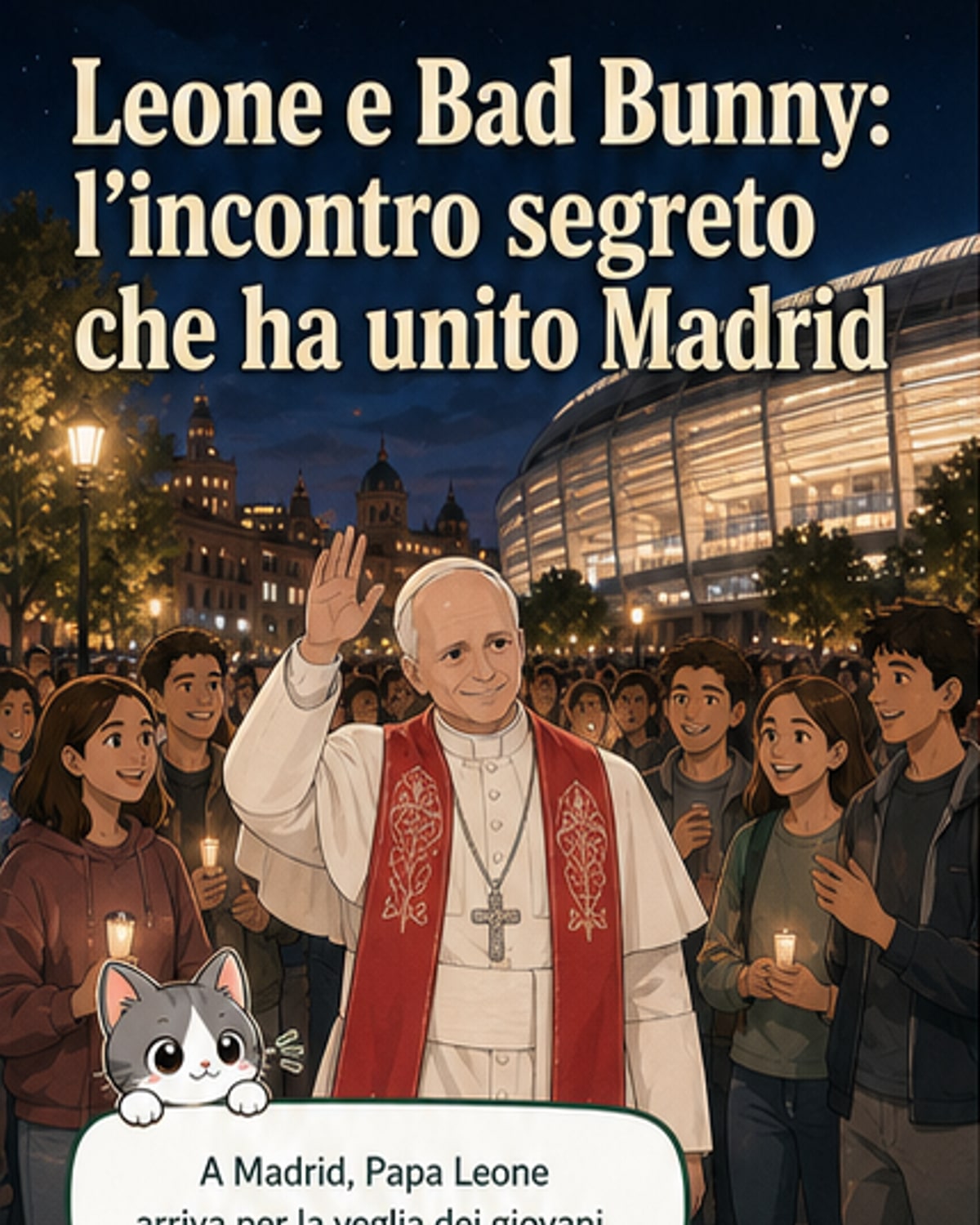 Bad Bunny incontra Papa Leone a Madrid