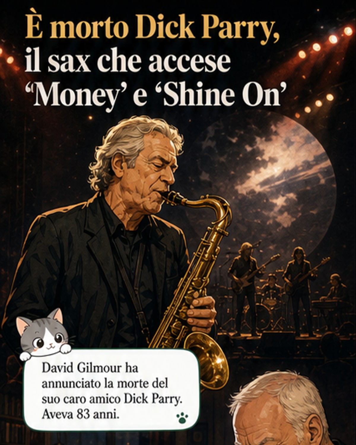 È morto Dick Parry, voce del sax nei Pink Floyd