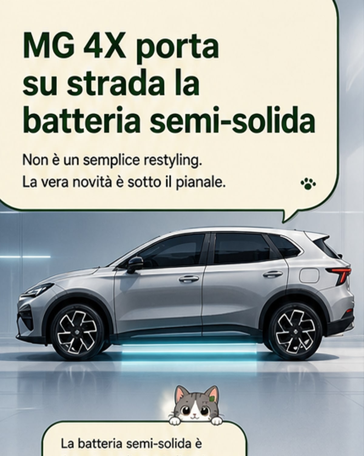 La prima auto elettrica con batterie semi-solido