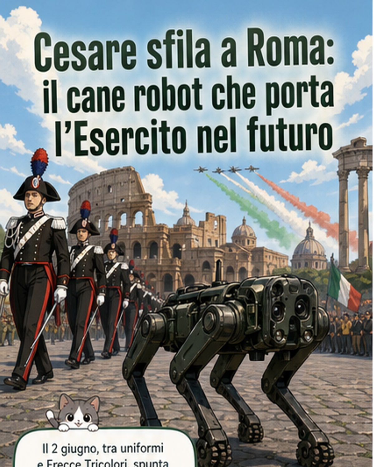 Cesare, il cane robot che sfilò a Roma