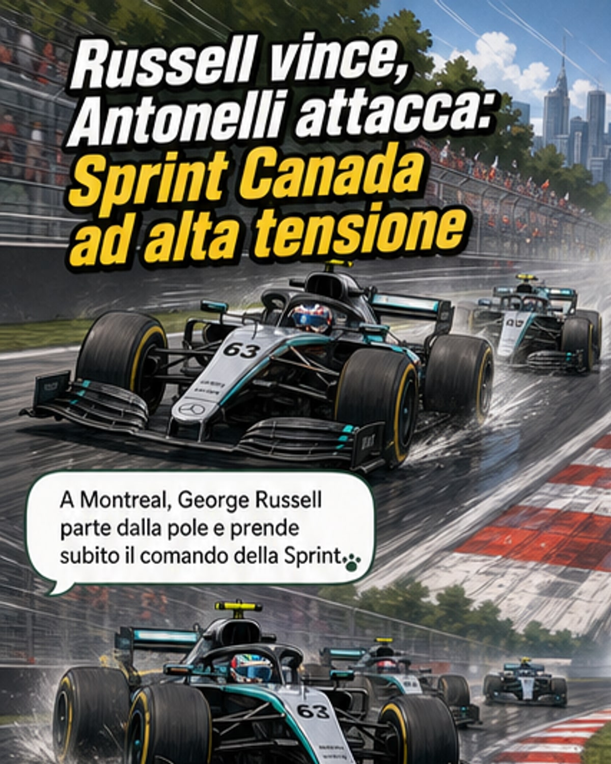 Russell vince la Sprint a Montreal