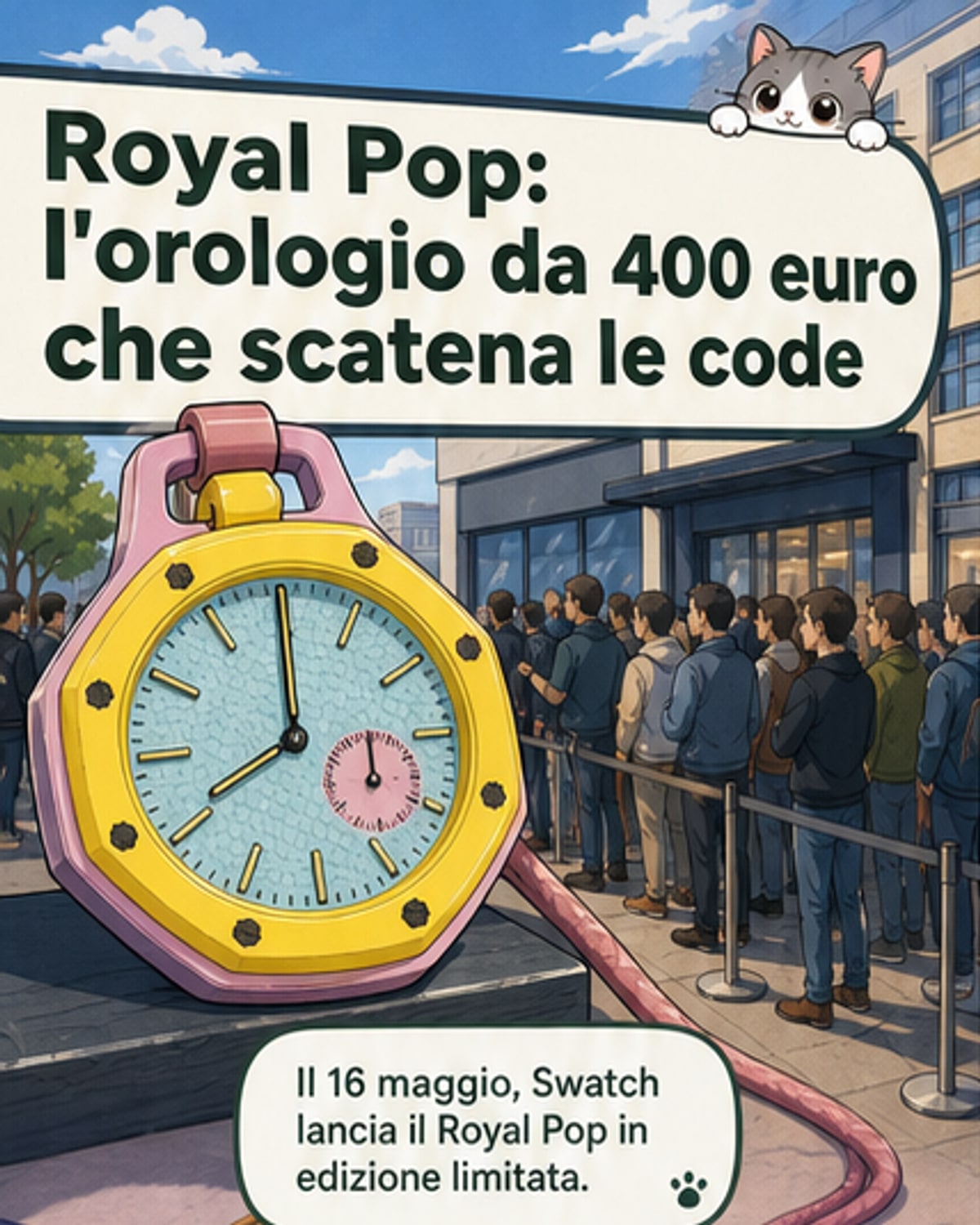 Frenesia per l'orologio Swatch ispirato al Royal Oak