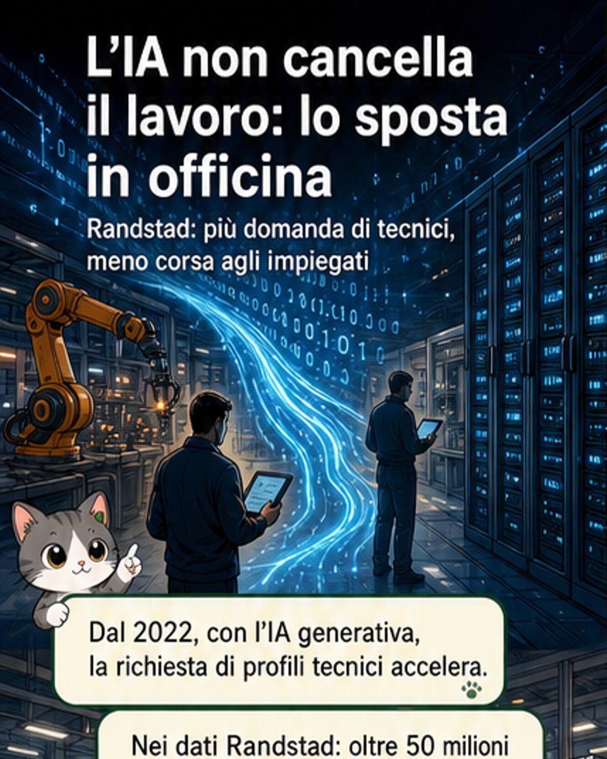 L’algoritmo crea lavoro, ma cambia chi lo fa