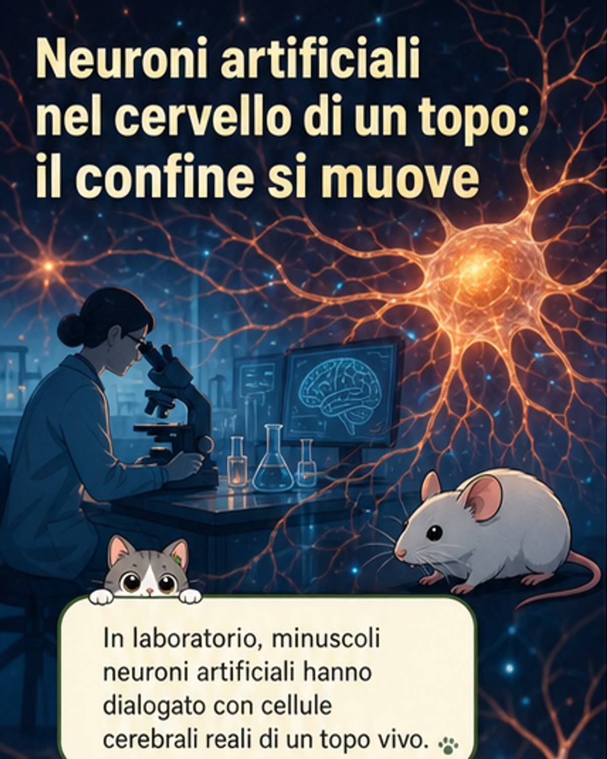 Neuroni artificiali parlano con un topo