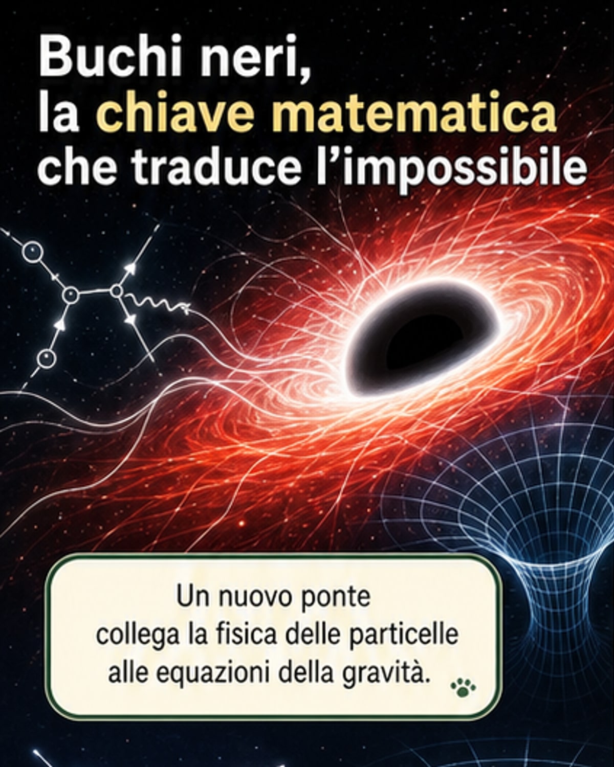 La matematica che unisce particelle e buchi neri