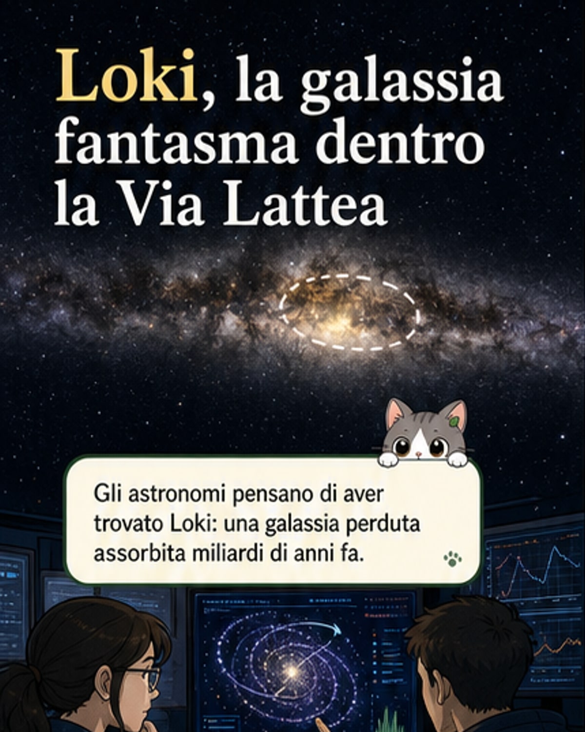 La galassia Loki, divorata dalla Via Lattea