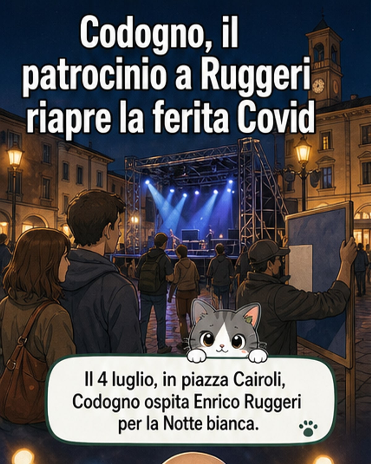 Concerto di Ruggeri a Codogno, città simbolo del Covid