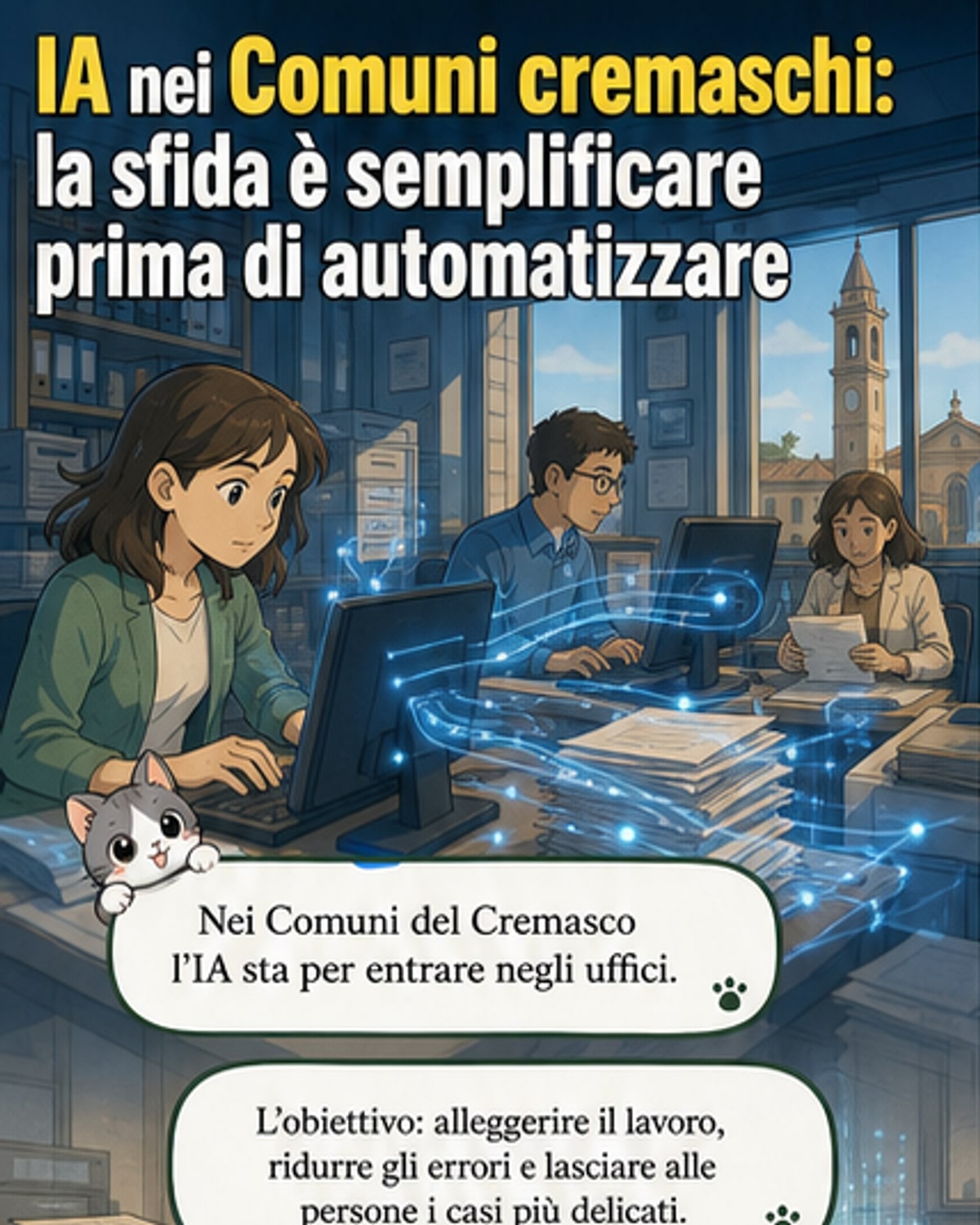 IA negli uffici pubblici: meno stress, zero errori