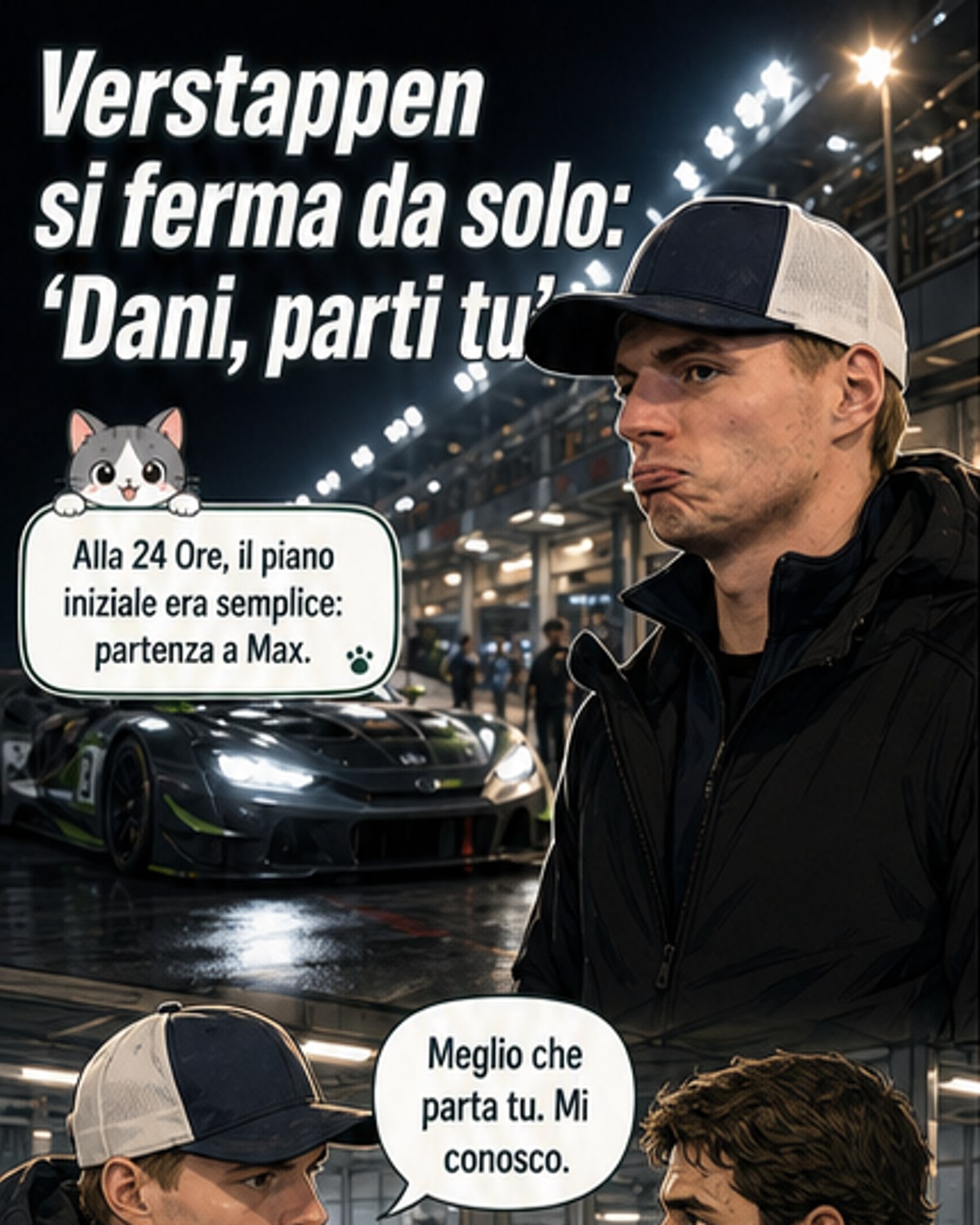 Verstappen: partenza a rischio, meglio se parte Dani