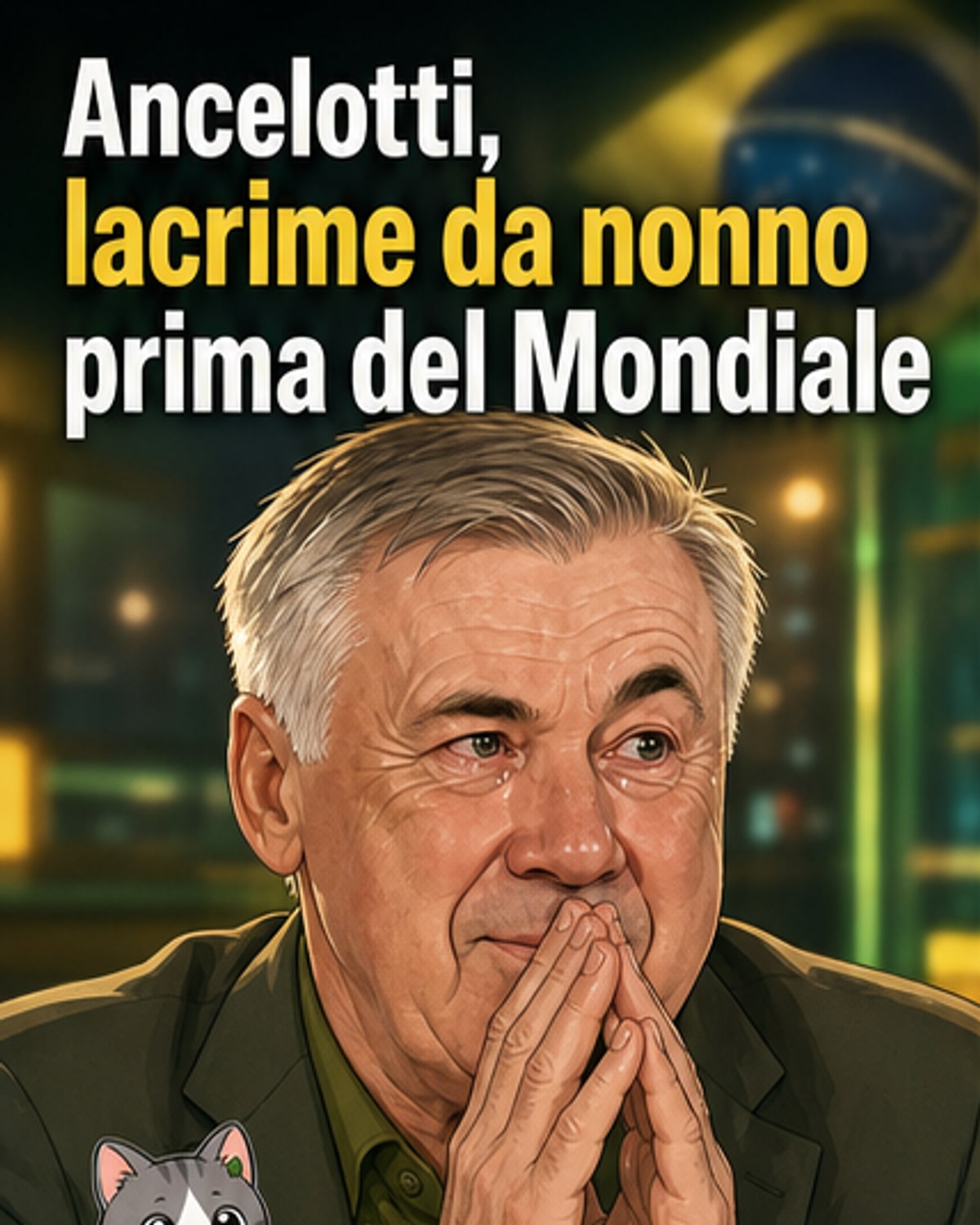 Ancelotti in lacrime per il messaggio dei nipoti