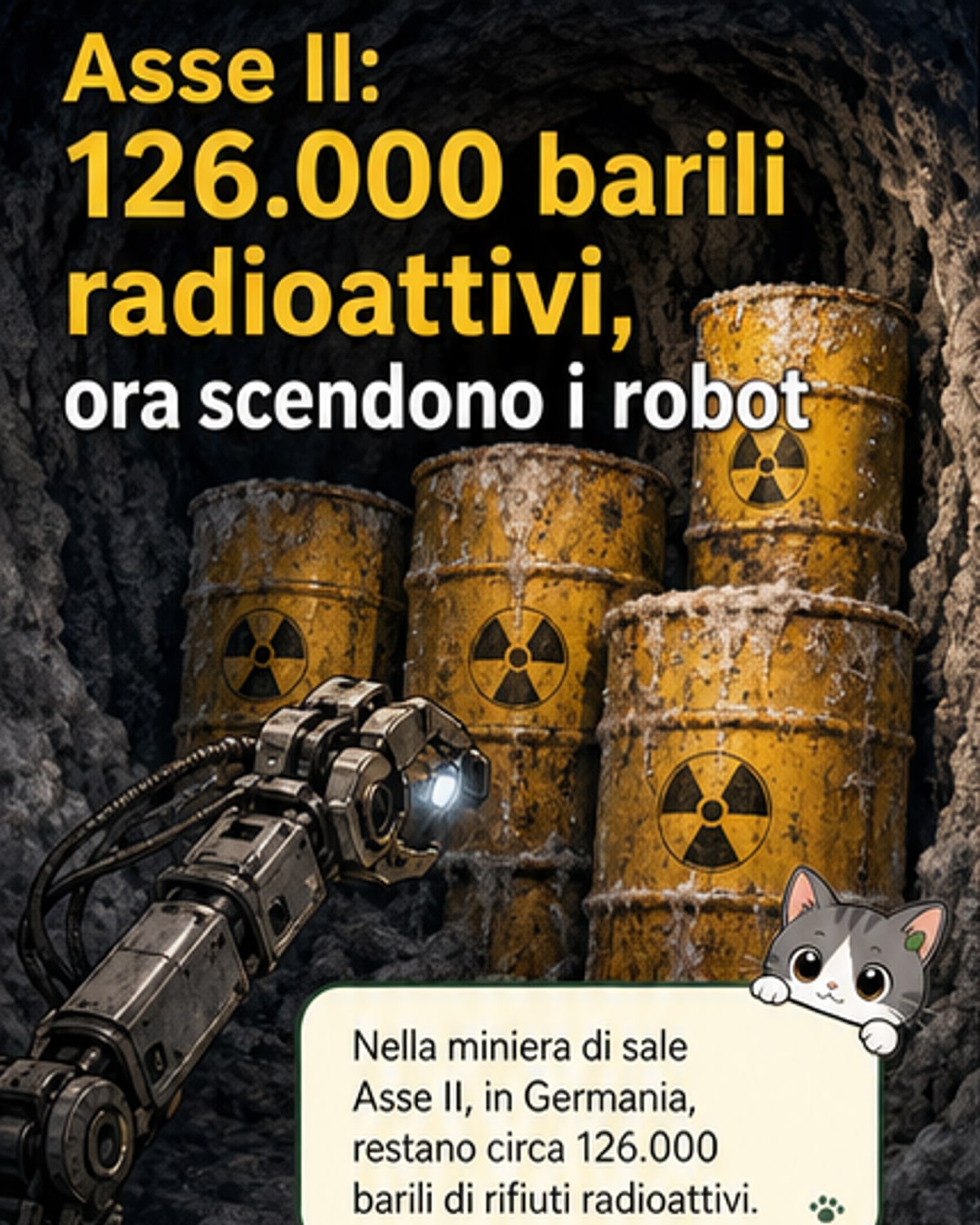 Robot in miniera per scorie nucleari