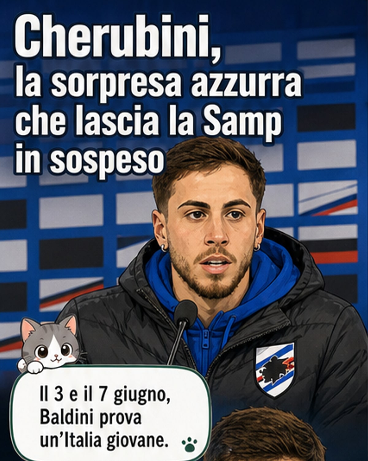 Cherubini in Nazionale, sorpresa blucerchiata